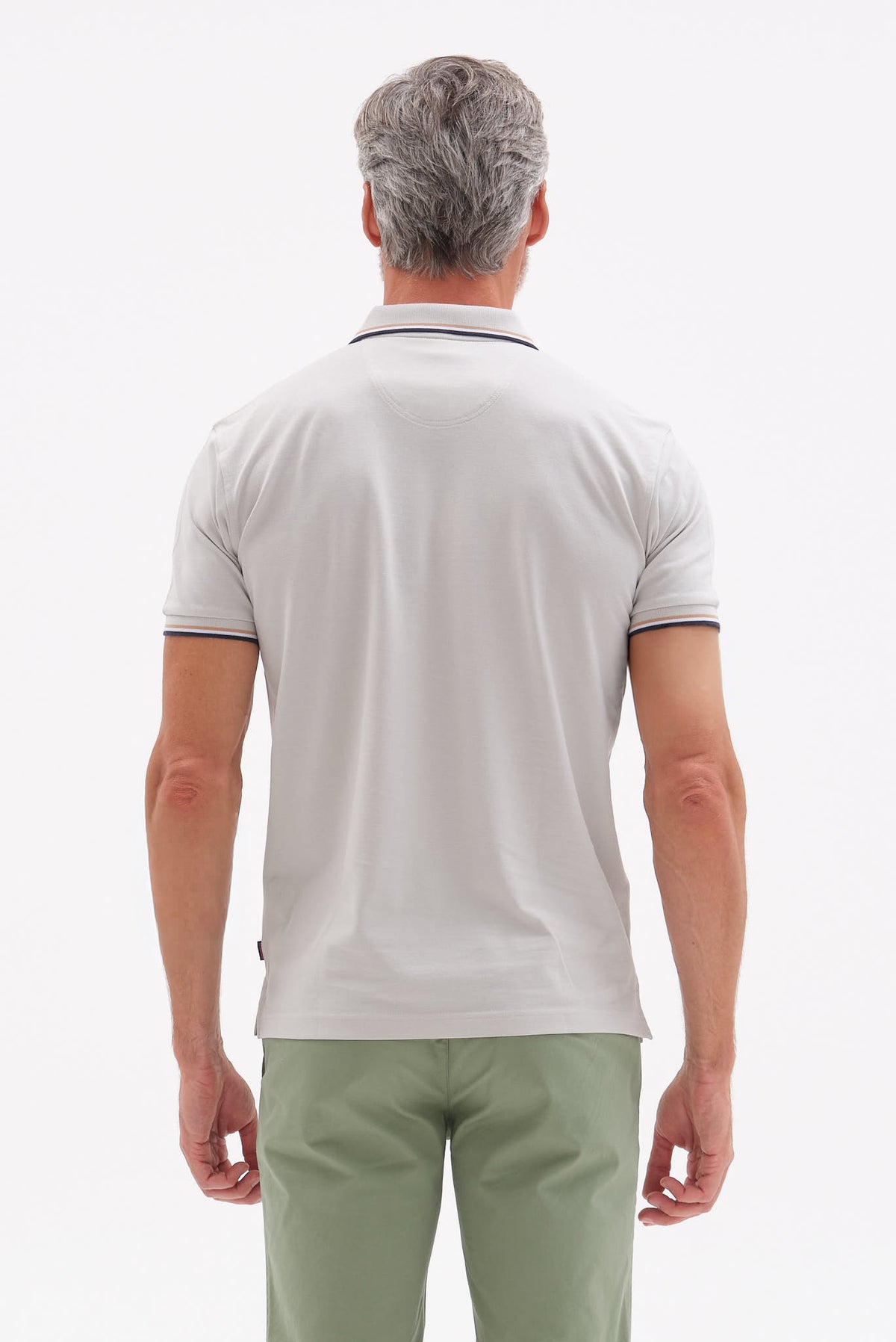 ΑΝΔΡΙΚΟ ΓΚΡΙ ΑΝΟΙΧΤΟ ΚΟΝΤΟΜΑΝΙΚΟ POLO PORTOBELLO'S ΜΕ BIO SILKY FINISH REGULAR FIT