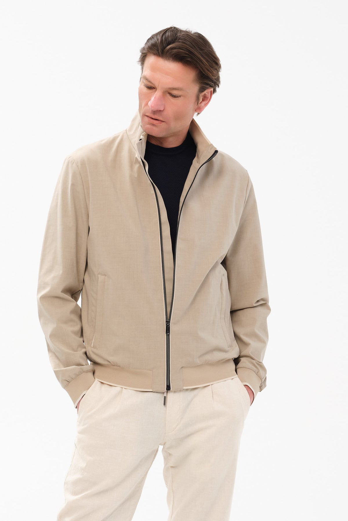 ΑΝΔΡΙΚΟ ΜΠΕΖ ΣΚΟΥΡΟ JACKET MILESTONE REGULAR FIT