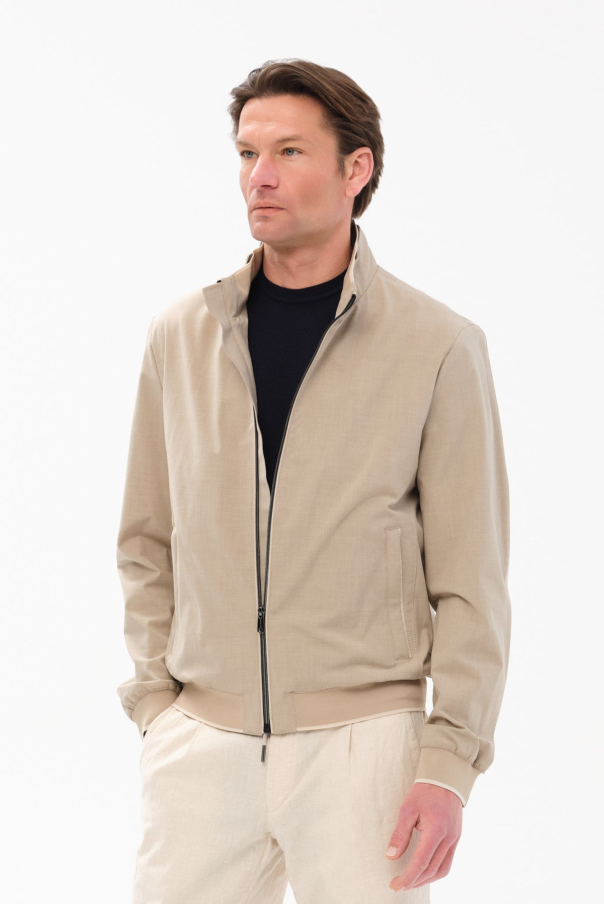 ΑΝΔΡΙΚΟ ΜΠΕΖ ΣΚΟΥΡΟ JACKET MILESTONE REGULAR FIT