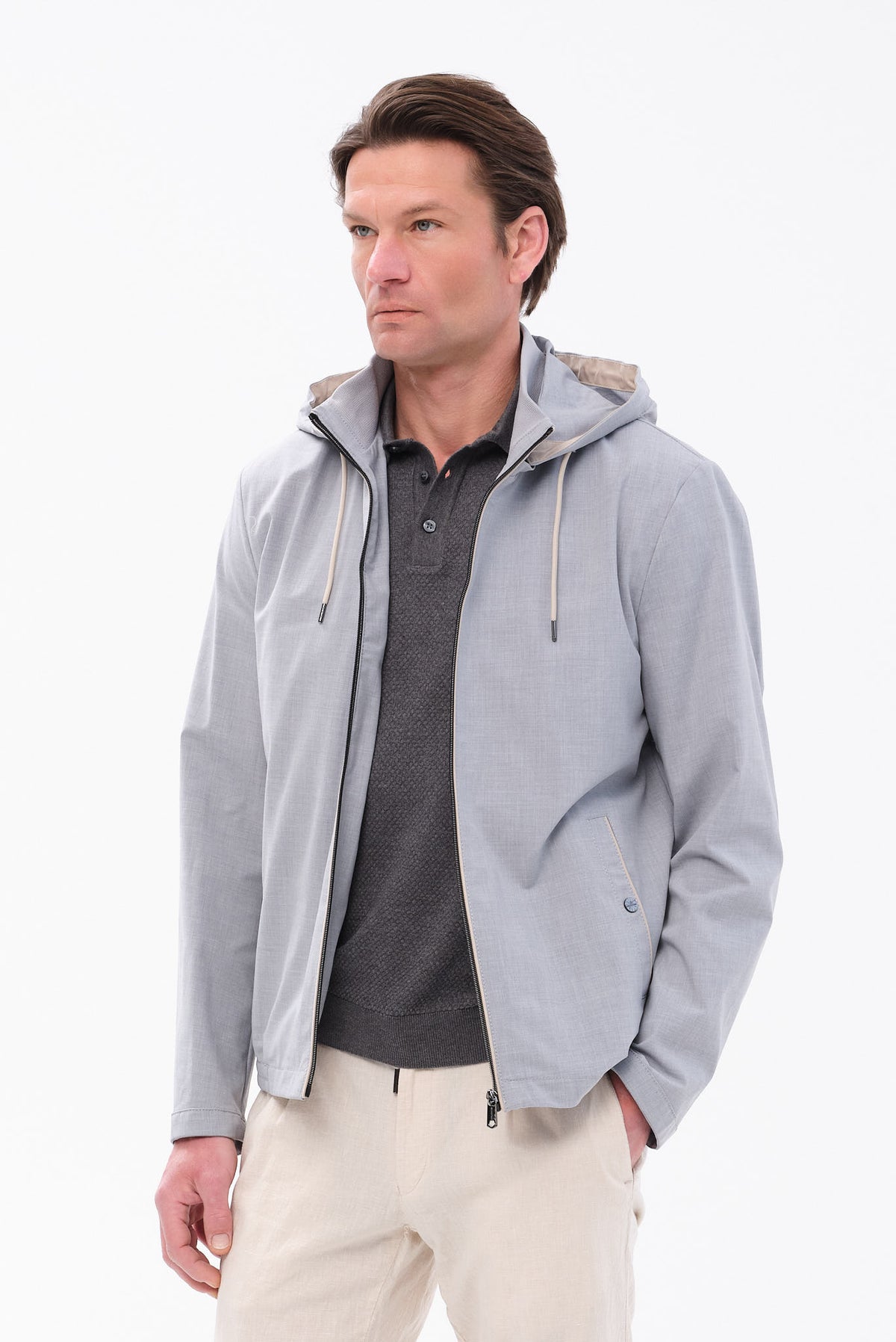 ΑΝΔΡΙΚΟ ΓΚΡΙ ΑΝΟΙΧΤΟ JACKET MILESTONE REGULAR FIT