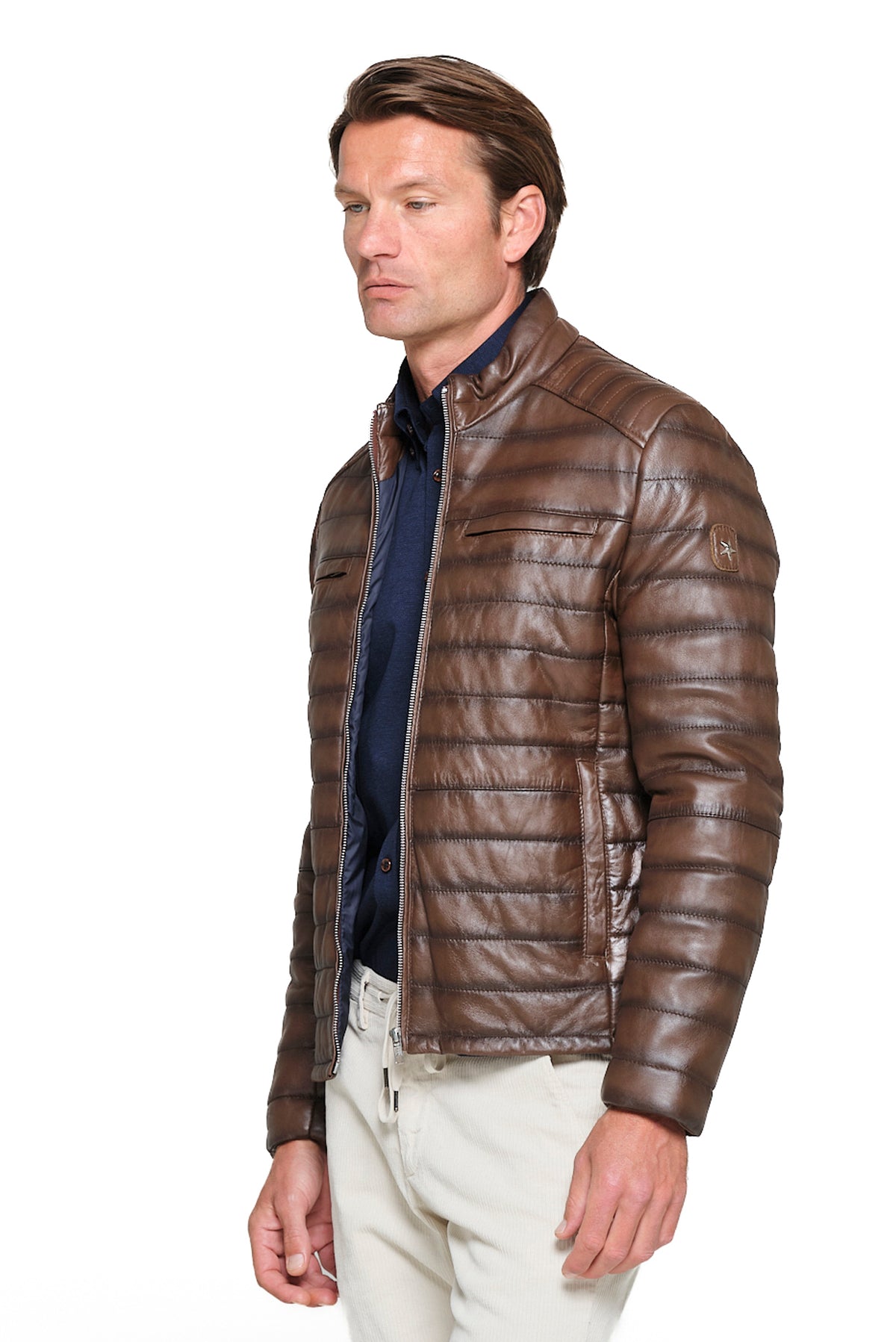 ΑΝΔΡΙΚΟ ΚΑΦΕ ΚΑΠΙΤΟΝΕ ΔΕΡΜΑΤΙΝΟ JACKET PORTOBELLO'S