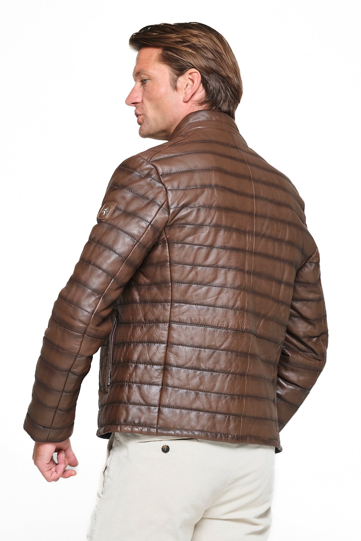 ΑΝΔΡΙΚΟ ΚΑΦΕ ΚΑΠΙΤΟΝΕ ΔΕΡΜΑΤΙΝΟ JACKET PORTOBELLO'S