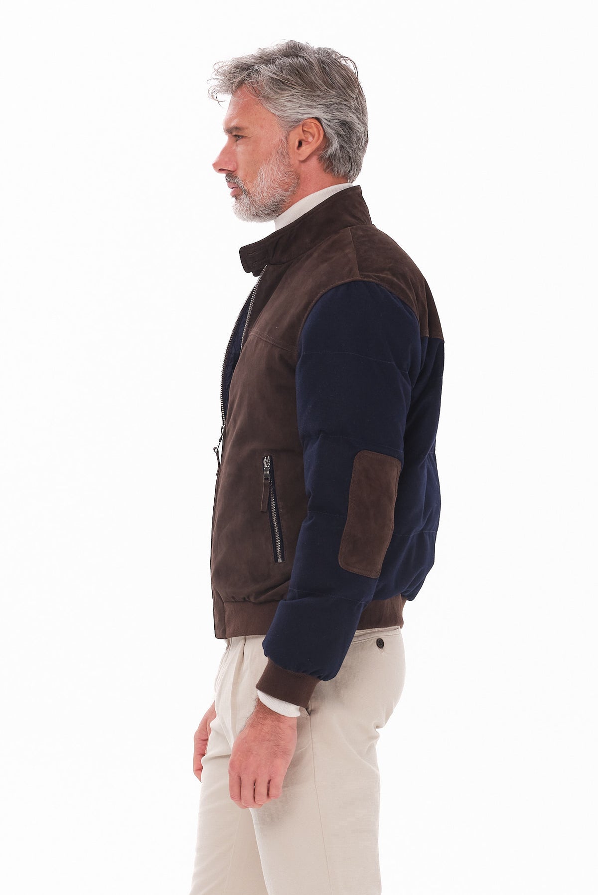 ΑΝΔΡΙΚΟ ΚΑΦΕ ΜΠΛΕ ΔΕΡΜΑΤΙΝΟ SUEDE ΤΖΑΚΕΤ PORTOBELLO'S REGULAR FIT