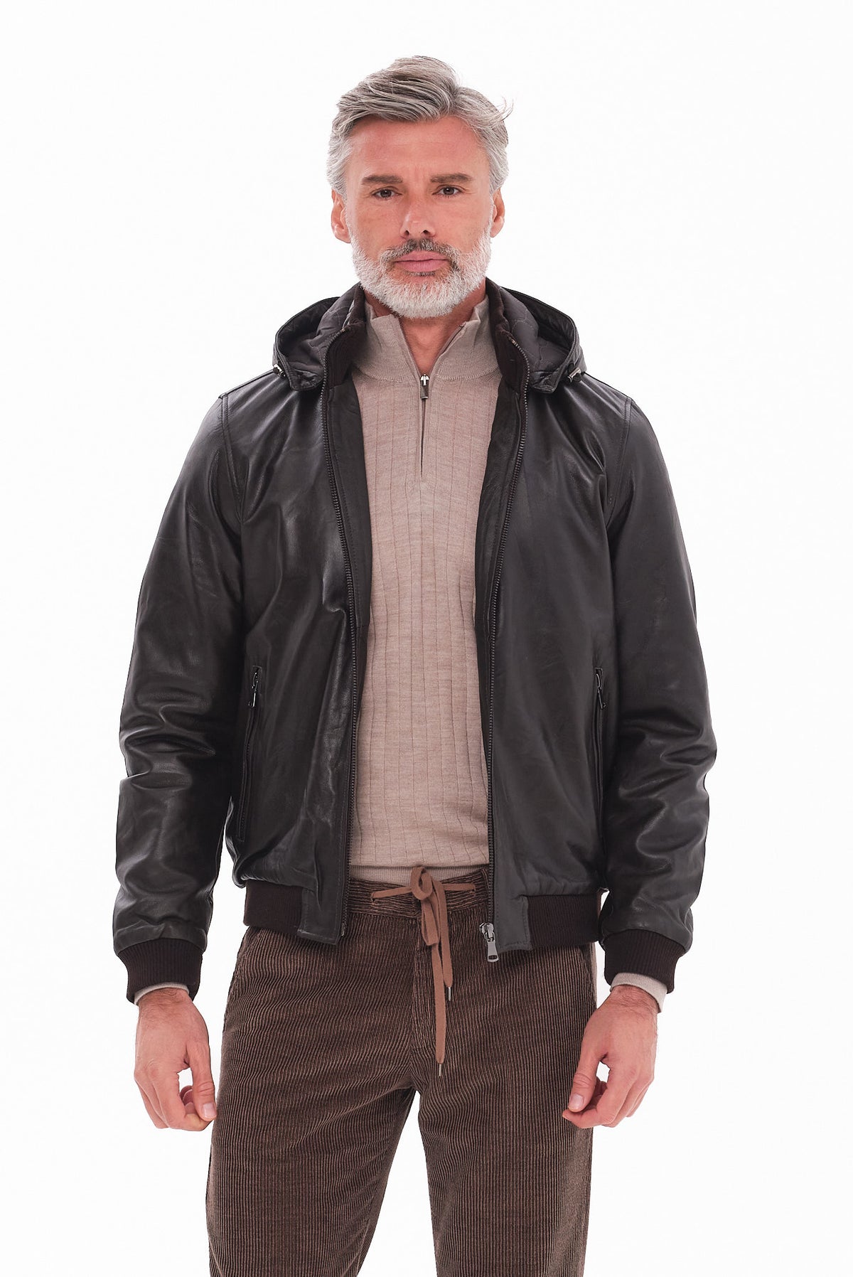 ΑΝΔΡΙΚΟ ΚΑΦΕ ΔΕΡΜΑΤΙΝΟ ΜΠΟΥΦΑΝ PORTOBELLO'S REGULAR FIT