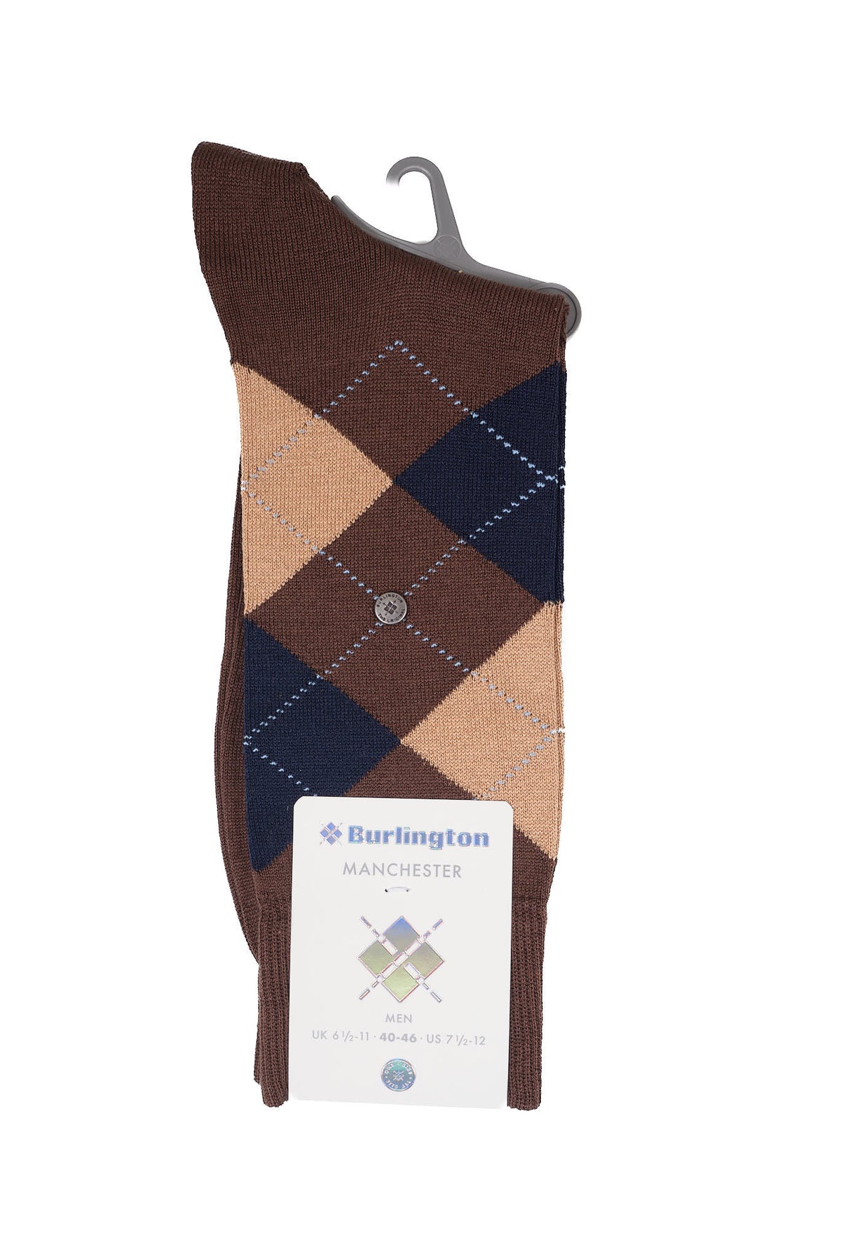 ΑΝΔΡΙΚΕΣ ΚΑΛΤΣΕΣ ΣΕ ΚΑΦΕ ΜΠΕΖ ΜΠΛΕ ΧΡΩΜΑ BURLINGTON ARGYLE