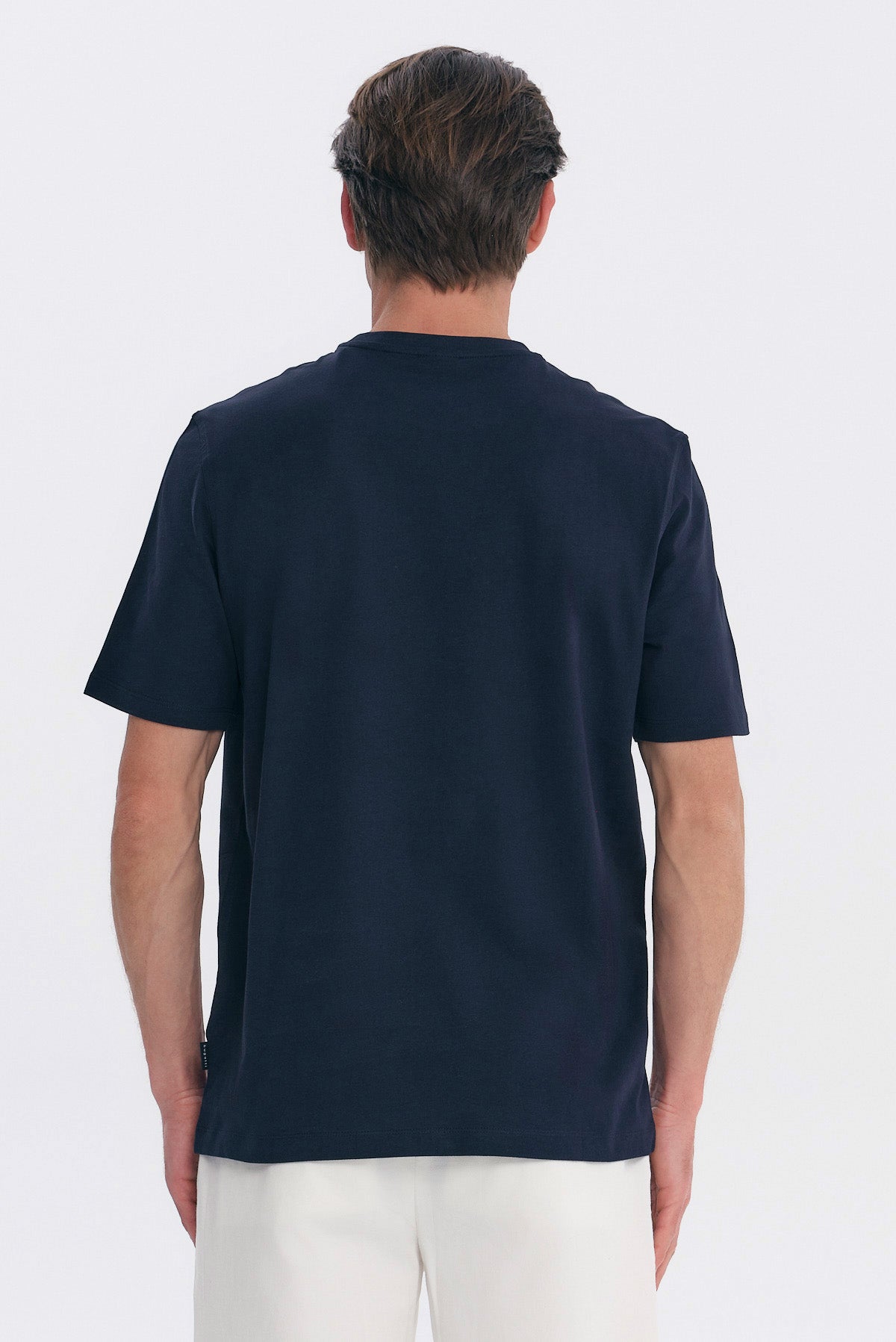 ΑΝΔΡΙΚΟ ΜΠΛΕ ΚΟΝΤΟΜΑΝΙΚΟ T-SHIRT BUGATTI