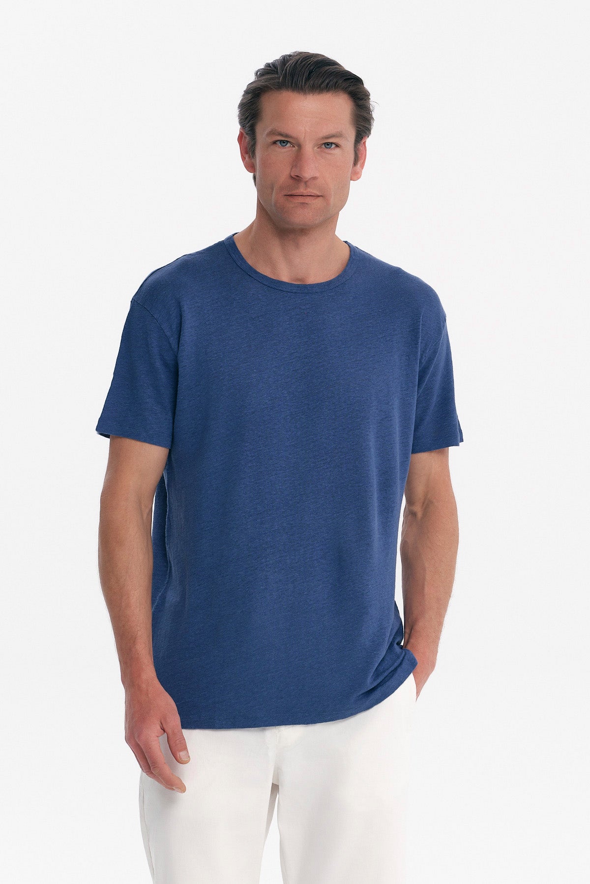 ΑΝΔΡΙΚΟ ΡΑΦ ΚΟΝΤΟΜΑΝΙΚΟ T-SHIRT ΛΙΝΟ REGULAR FIT PORTOBELLO'S