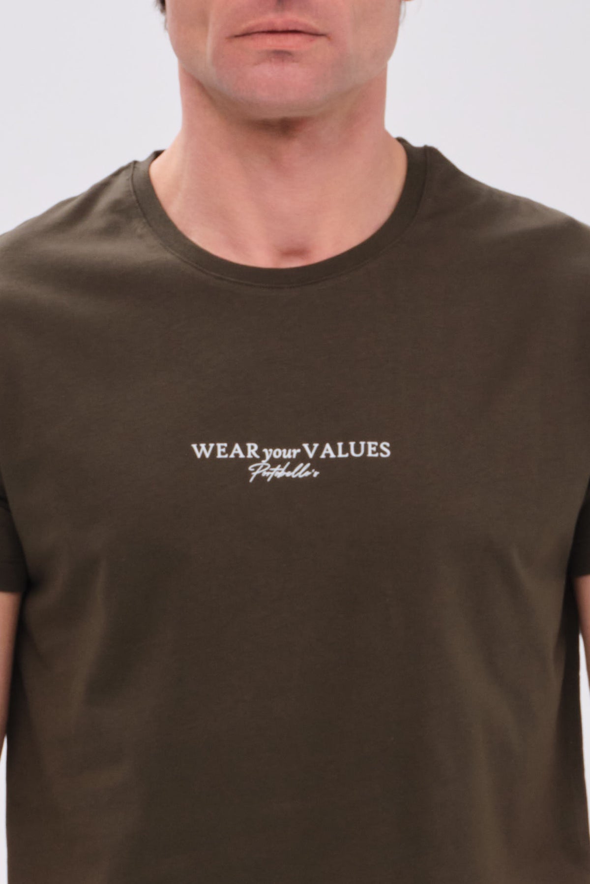PORTOBELLO'S SIGNATURE ΛΑΔΙ T-SHIRT "WEAR YOUR VALUES" EDITION
