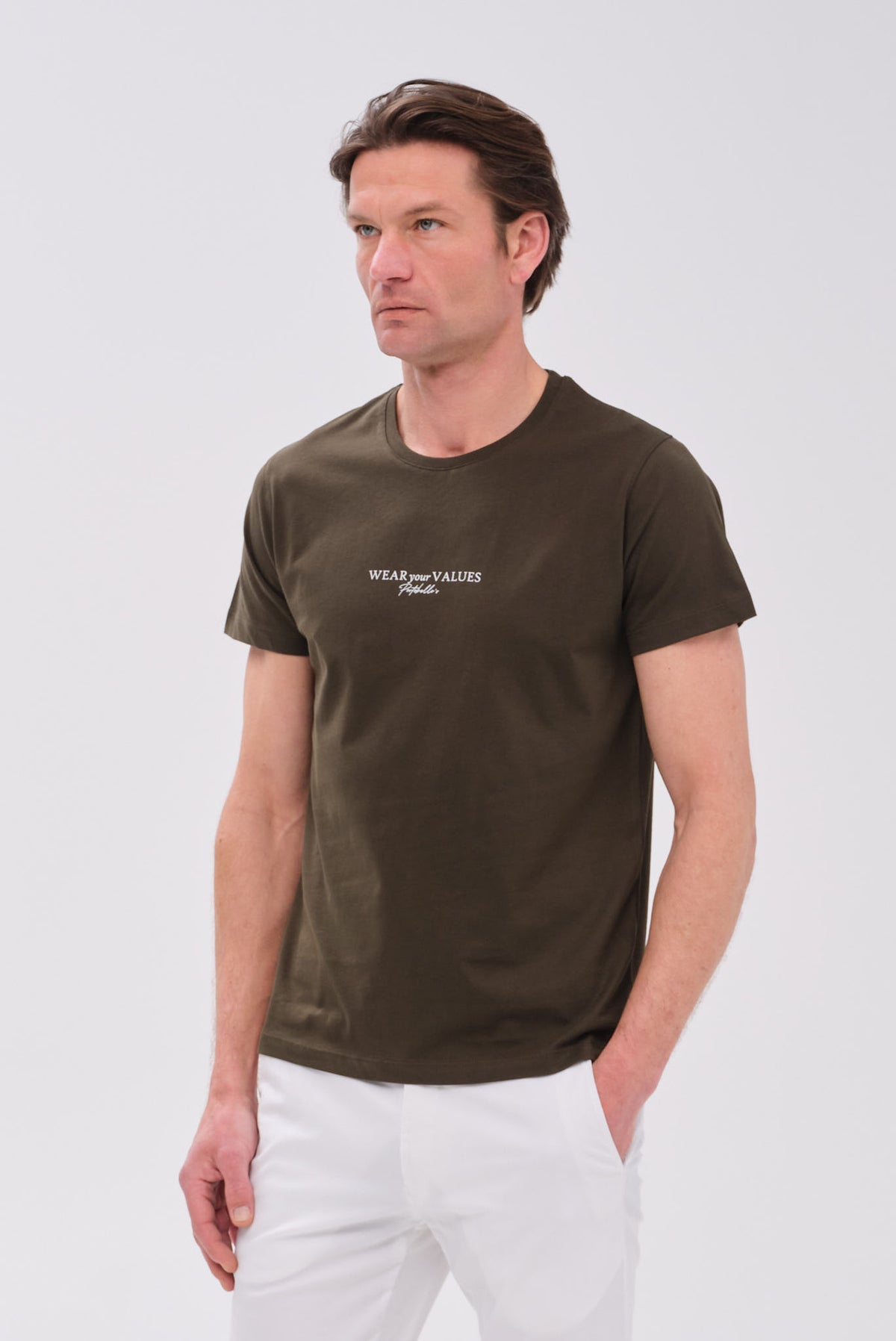 PORTOBELLO'S SIGNATURE ΛΑΔΙ T-SHIRT "WEAR YOUR VALUES" EDITION