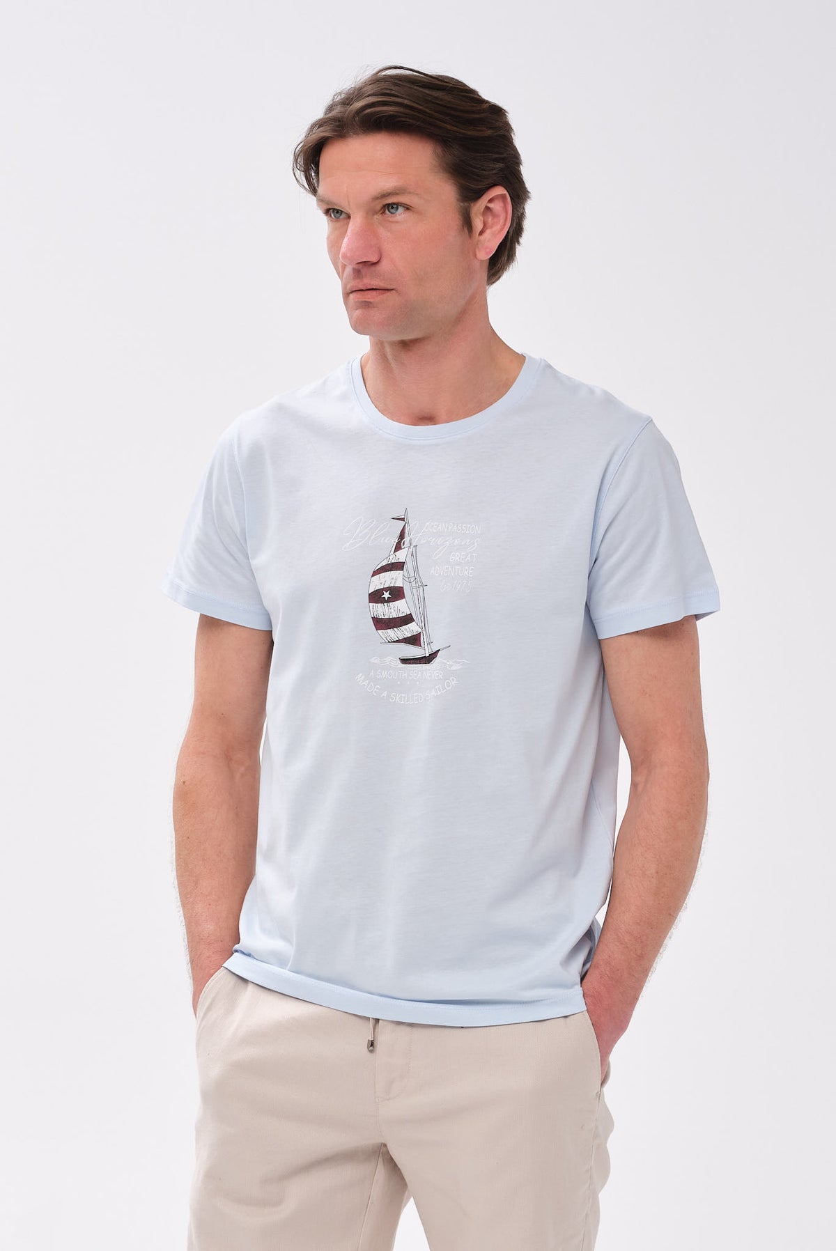 PORTOBELLO'S ΣΙΕΛ NAUTICAL T-SHIRT "BLUE HORIZONS" EDITION