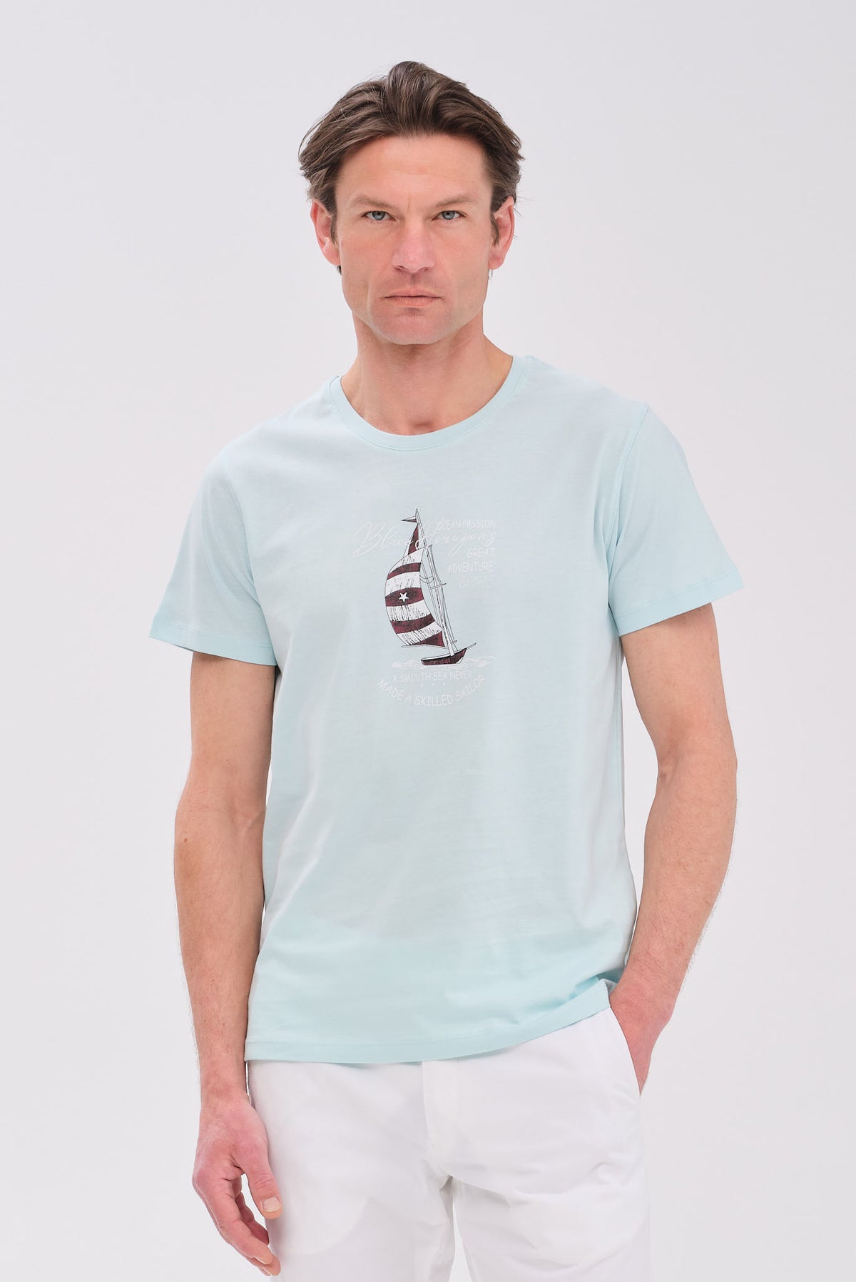 PORTOBELLO'S ΜΕΝΤΑ NAUTICAL T-SHIRT "BLUE HORIZONS" EDITION
