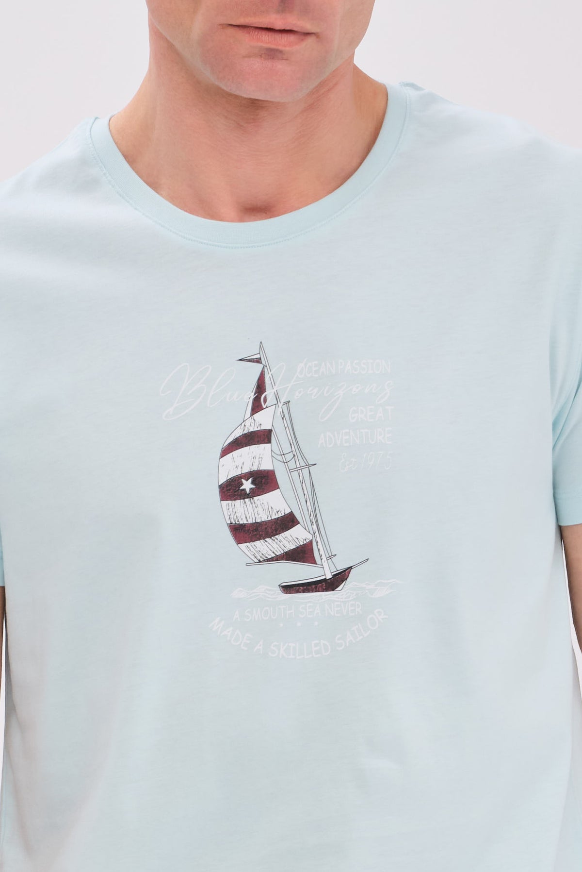 PORTOBELLO'S ΜΕΝΤΑ NAUTICAL T-SHIRT "BLUE HORIZONS" EDITION