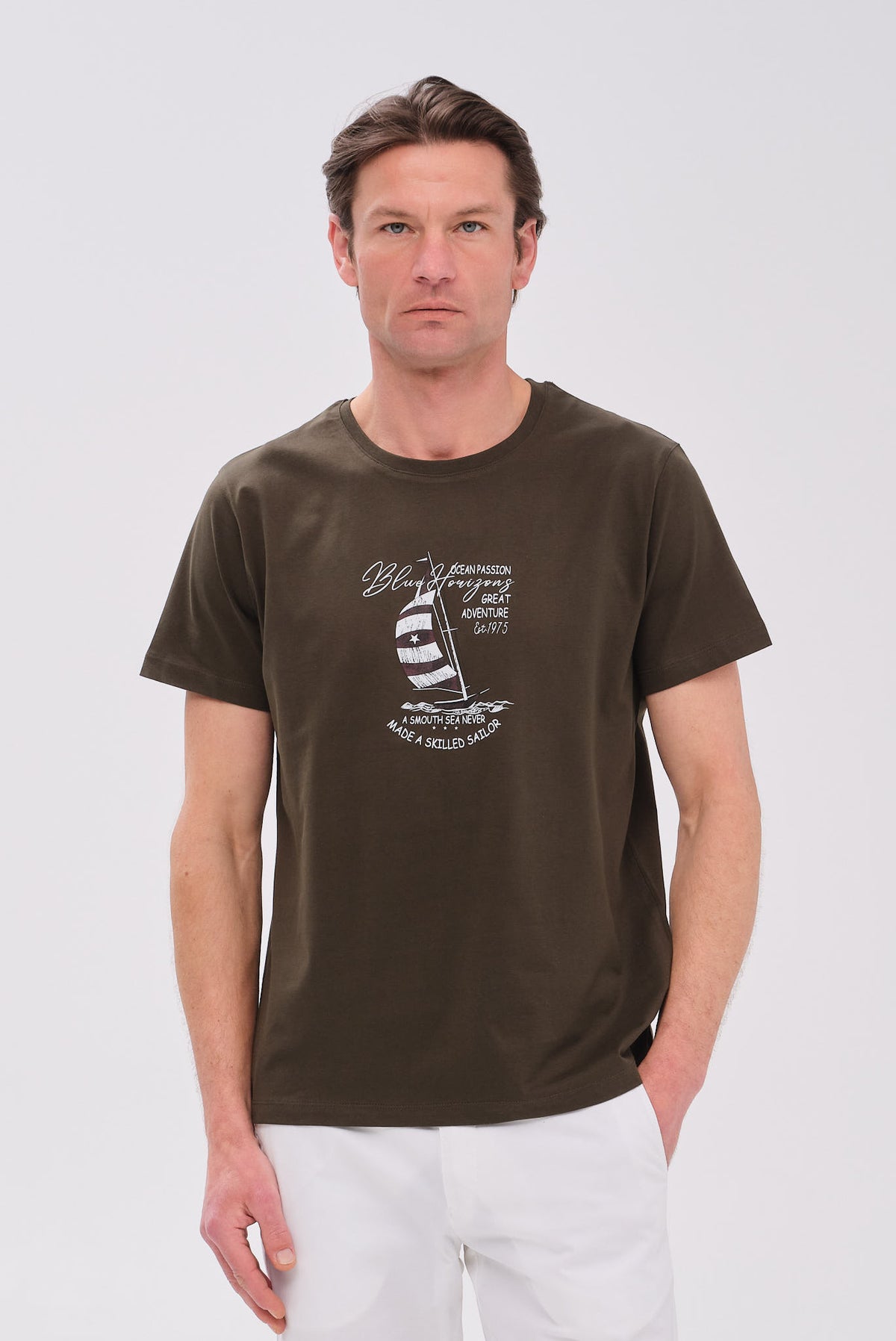 PORTOBELLO'S ΛΑΔΙ NAUTICAL T-SHIRT "BLUE HORIZONS" EDITION