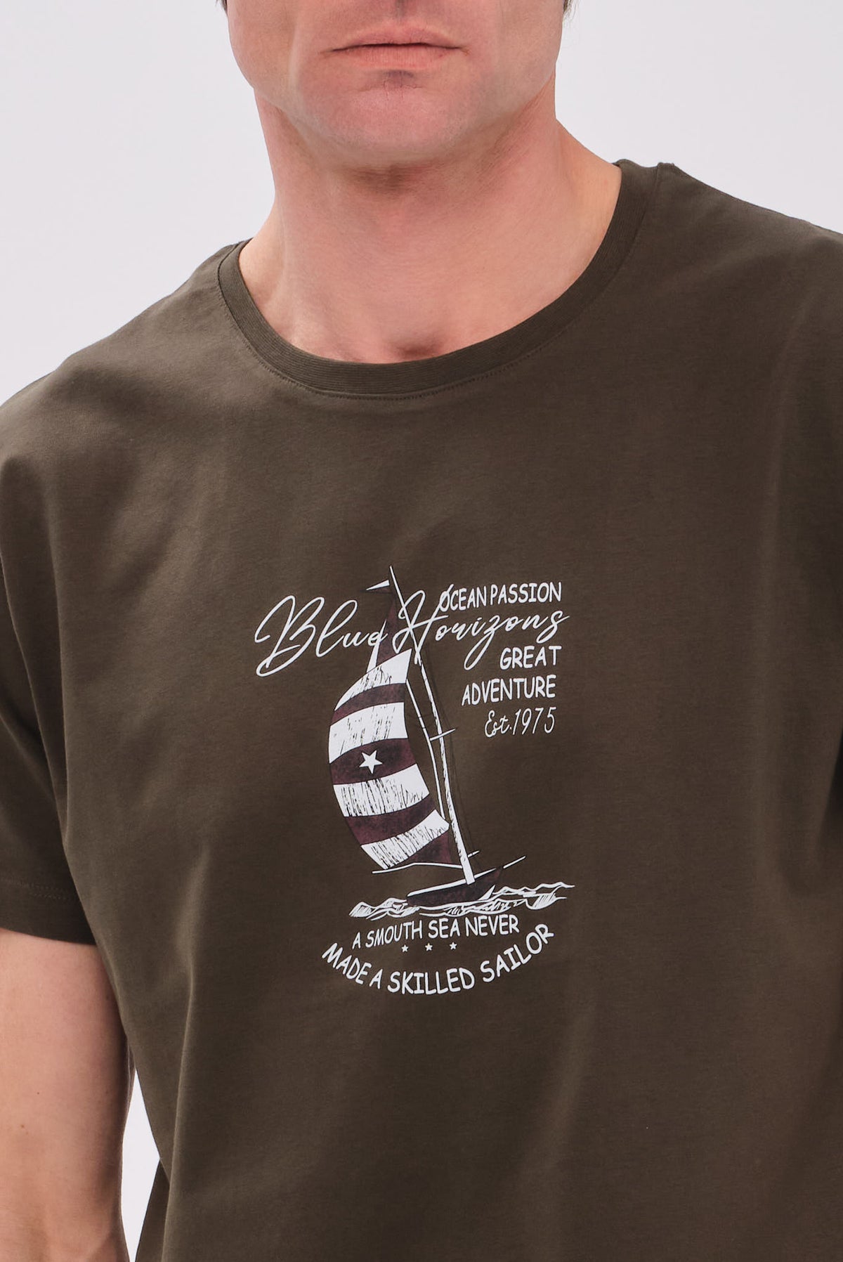 PORTOBELLO'S ΛΑΔΙ NAUTICAL T-SHIRT "BLUE HORIZONS" EDITION