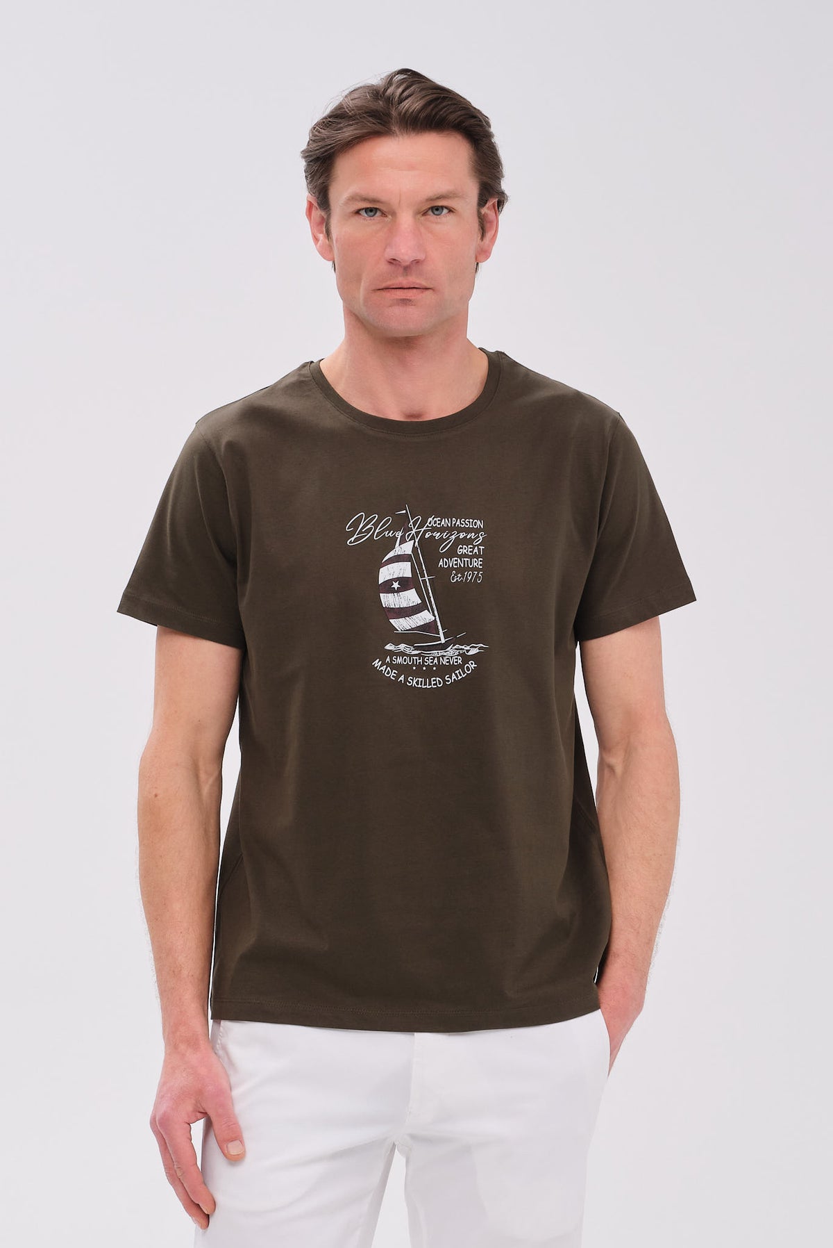 PORTOBELLO'S ΛΑΔΙ NAUTICAL T-SHIRT "BLUE HORIZONS" EDITION