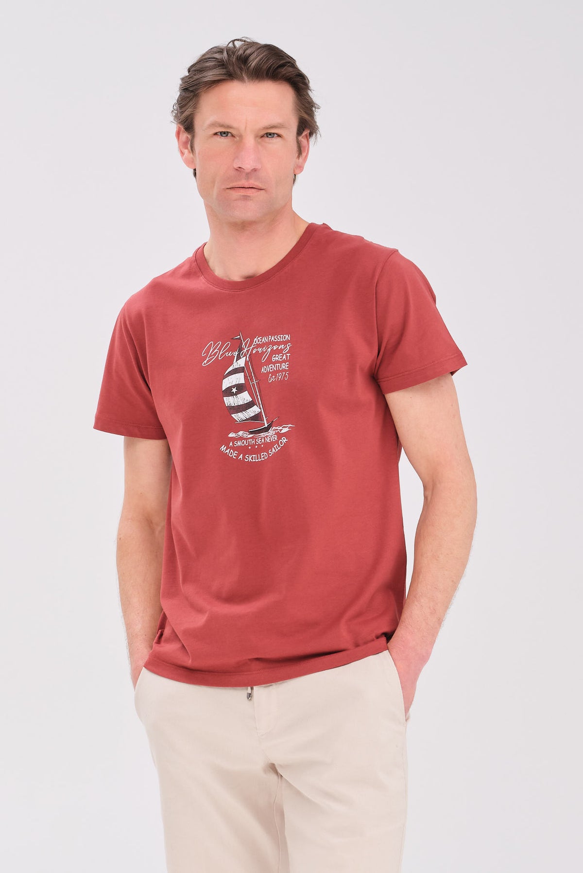 PORTOBELLO'S ΚΕΡΑΜΙΔΙ NAUTICAL T-SHIRT "BLUE HORIZONS" EDITION
