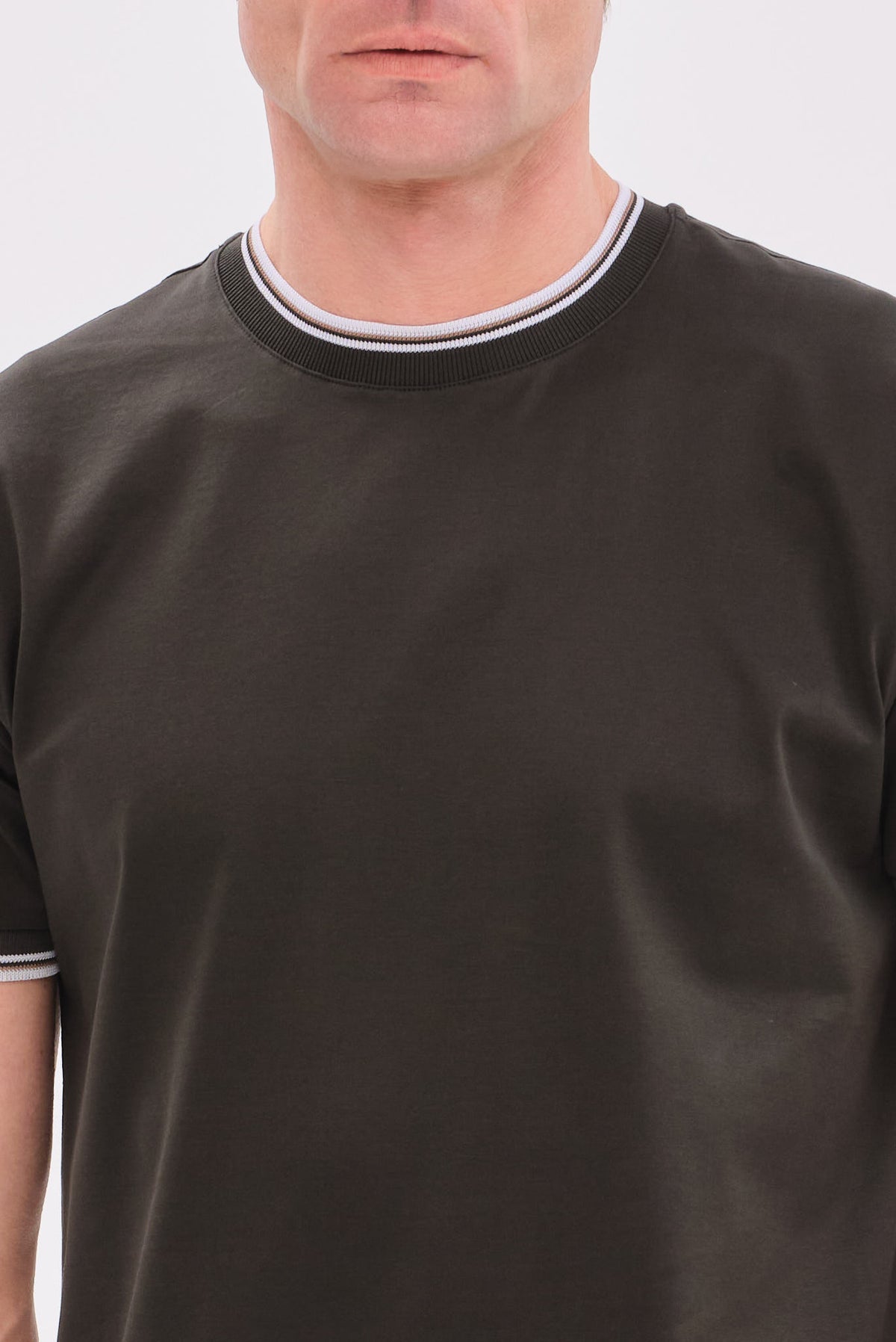 PORTOBELLO'S ΛΑΔΙ ESSENTIAL T-SHIRT ΜΕ REFINED ΔΙΠΛΗ ΓΡΑΜΜΗ