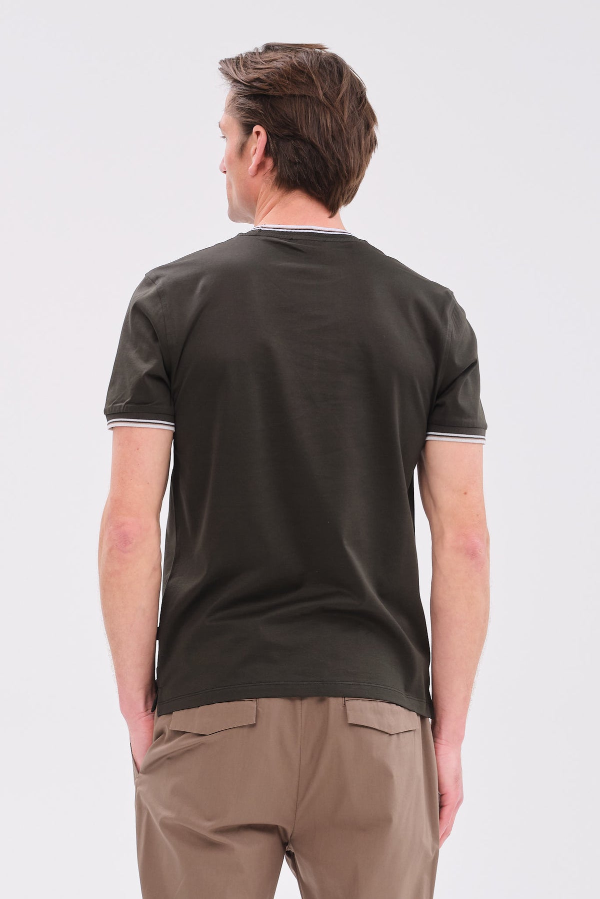PORTOBELLO'S ΛΑΔΙ ESSENTIAL T-SHIRT ΜΕ REFINED ΔΙΠΛΗ ΓΡΑΜΜΗ