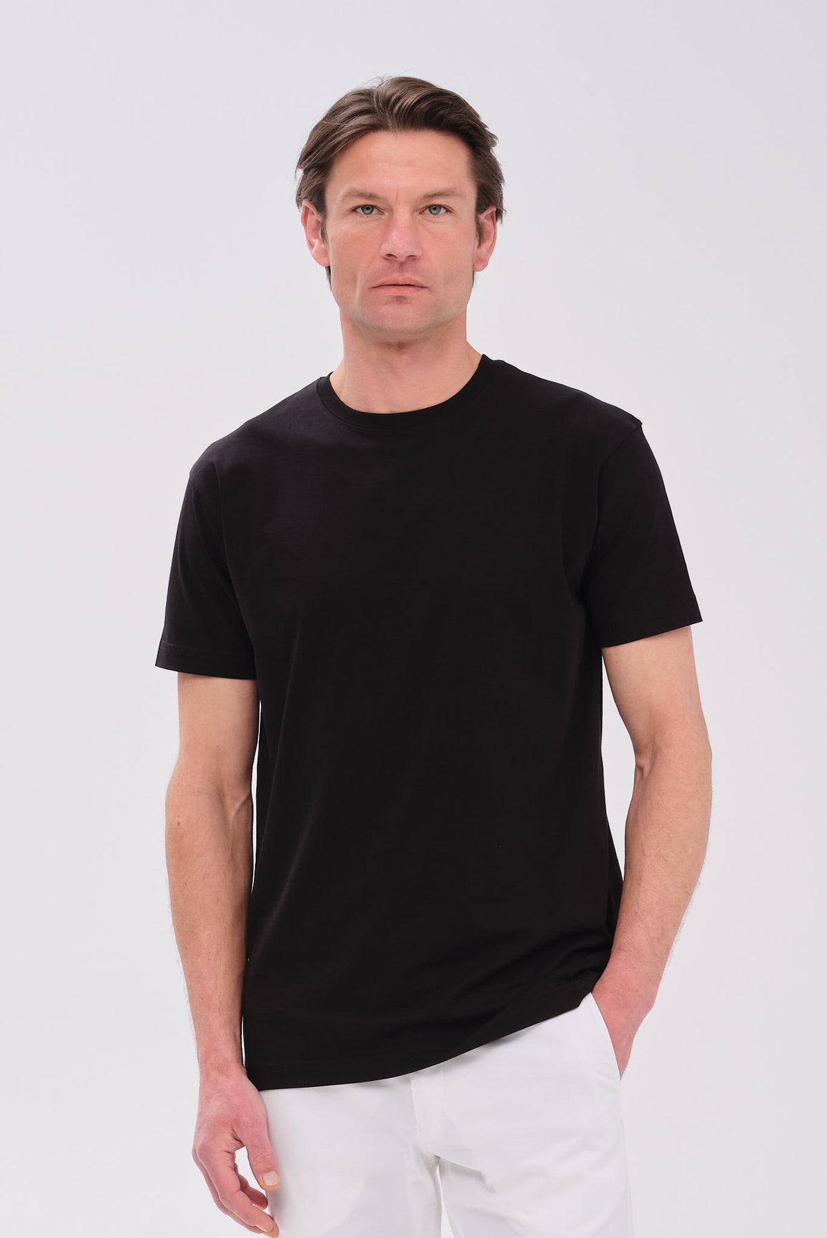 PORTOBELLO'S BLACK PIMA COTTON T-SHIRT - PREMIUM ESSENTIAL EDITION