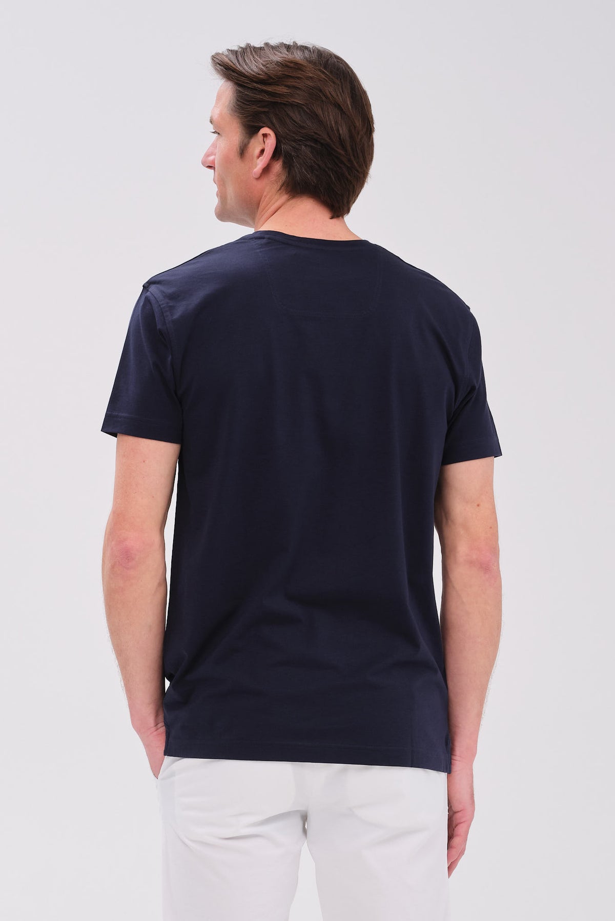 PORTOBELLO'S NAVY PIMA COTTON T-SHIRT - PREMIUM ESSENTIAL EDITION