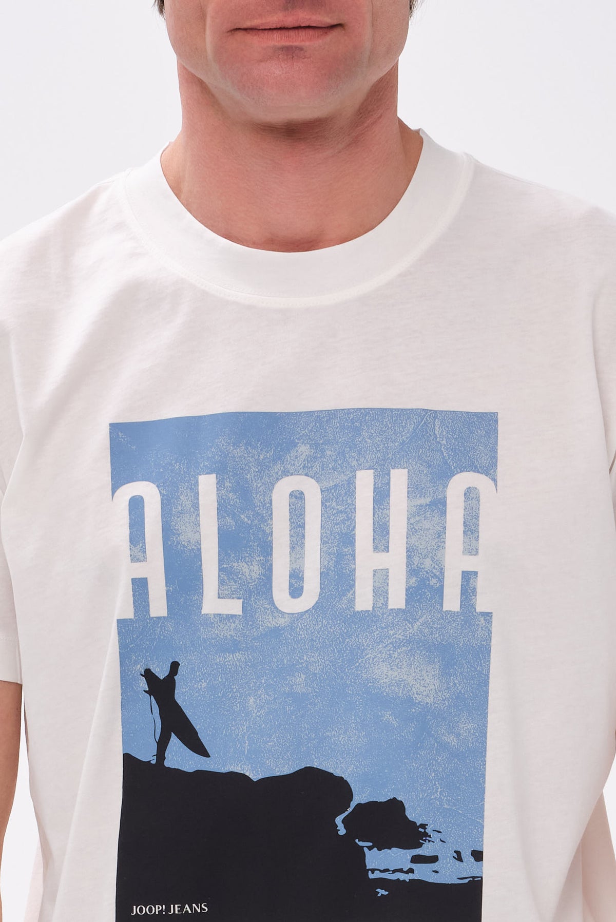 ΑΝΔΡΙΚΟ ΕΚΡΟΥ ΚΟΝΤΟΜΑΝΙΚΟ T-SHIRT JOOP REGULAR FIT