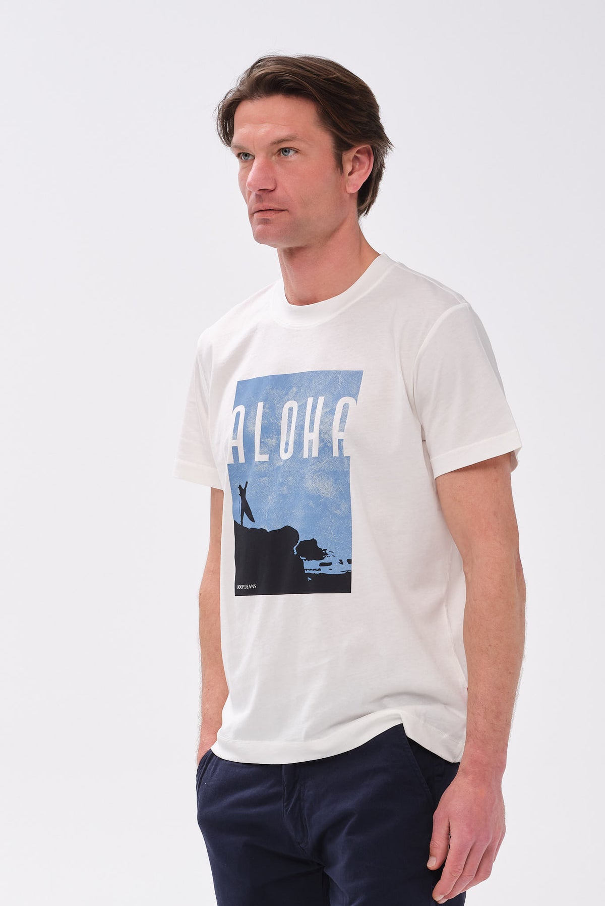 ΑΝΔΡΙΚΟ ΕΚΡΟΥ ΚΟΝΤΟΜΑΝΙΚΟ T-SHIRT JOOP REGULAR FIT