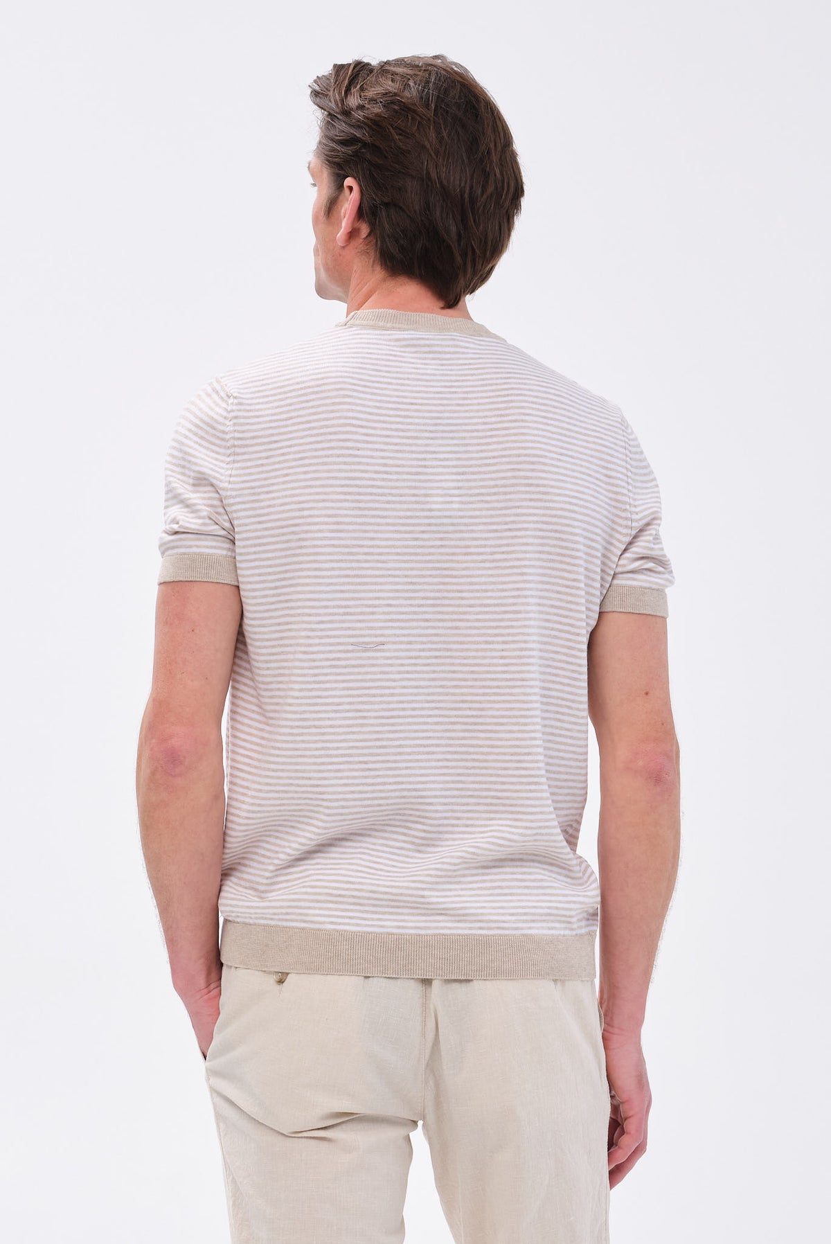 ΑΝΔΡΙΚΟ ΜΠΕΖ ΣΚΟΥΡΟ ΡΙΓΕ Τ-SHIRT PORTOBELLO'S REGULAR FIT