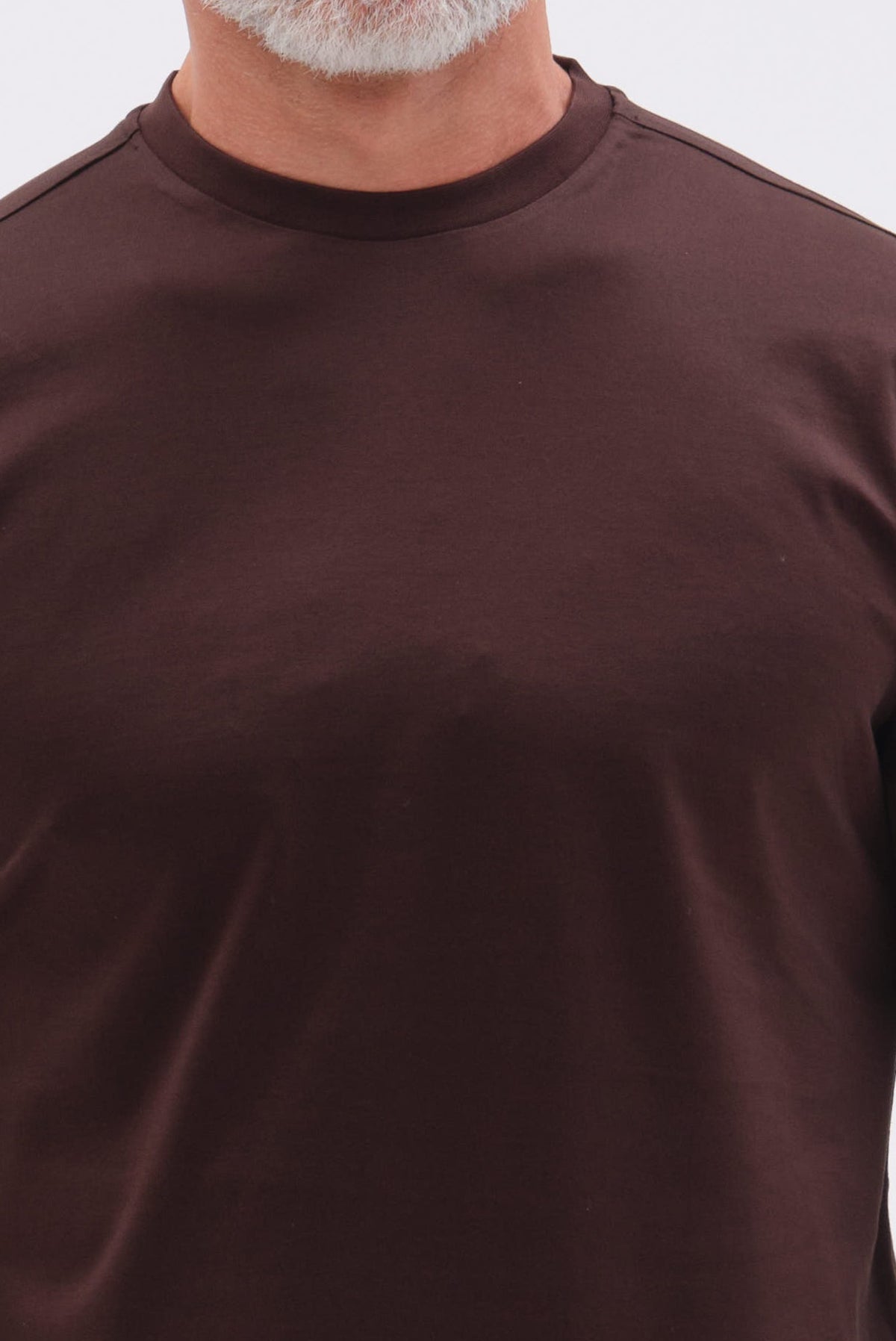 ΑΝΔΡΙΚΟ ΚΑΦΕ ΜΟΝΟΧΡΩΜΟ ΜΑΚΡΥΜΑΝΙΚΟ T-SHIRT PORTOBELLO'S