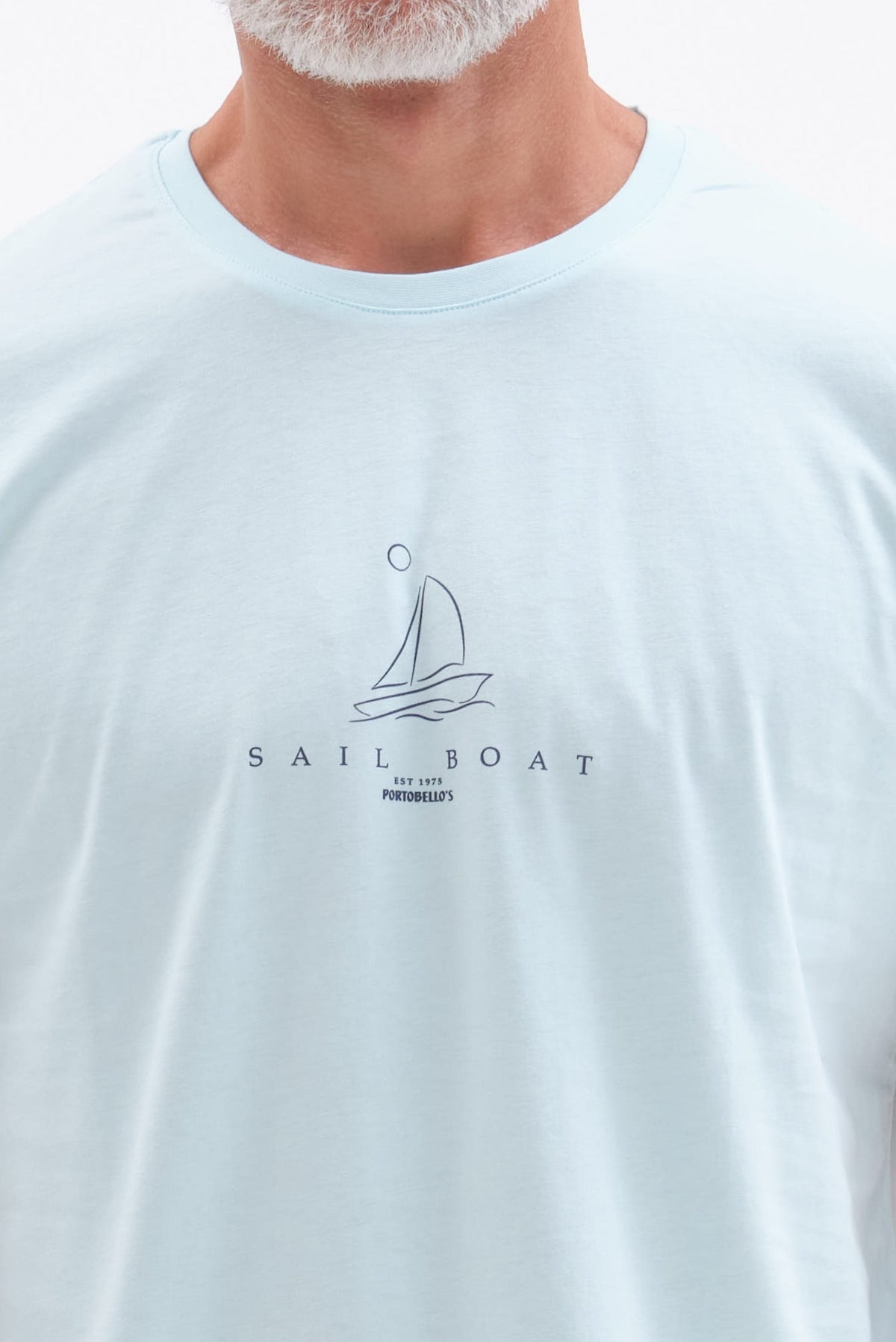 ΑΝΔΡΙΚΟ ΟΙΝΟΠΝΕΥΜΑΤΙ ΚΟΝΤΟΜΑΝΙΚΟ T-SHIRT PORTOBELLO'S ME ΣΤΑΜΠΑ SAIL BOAT