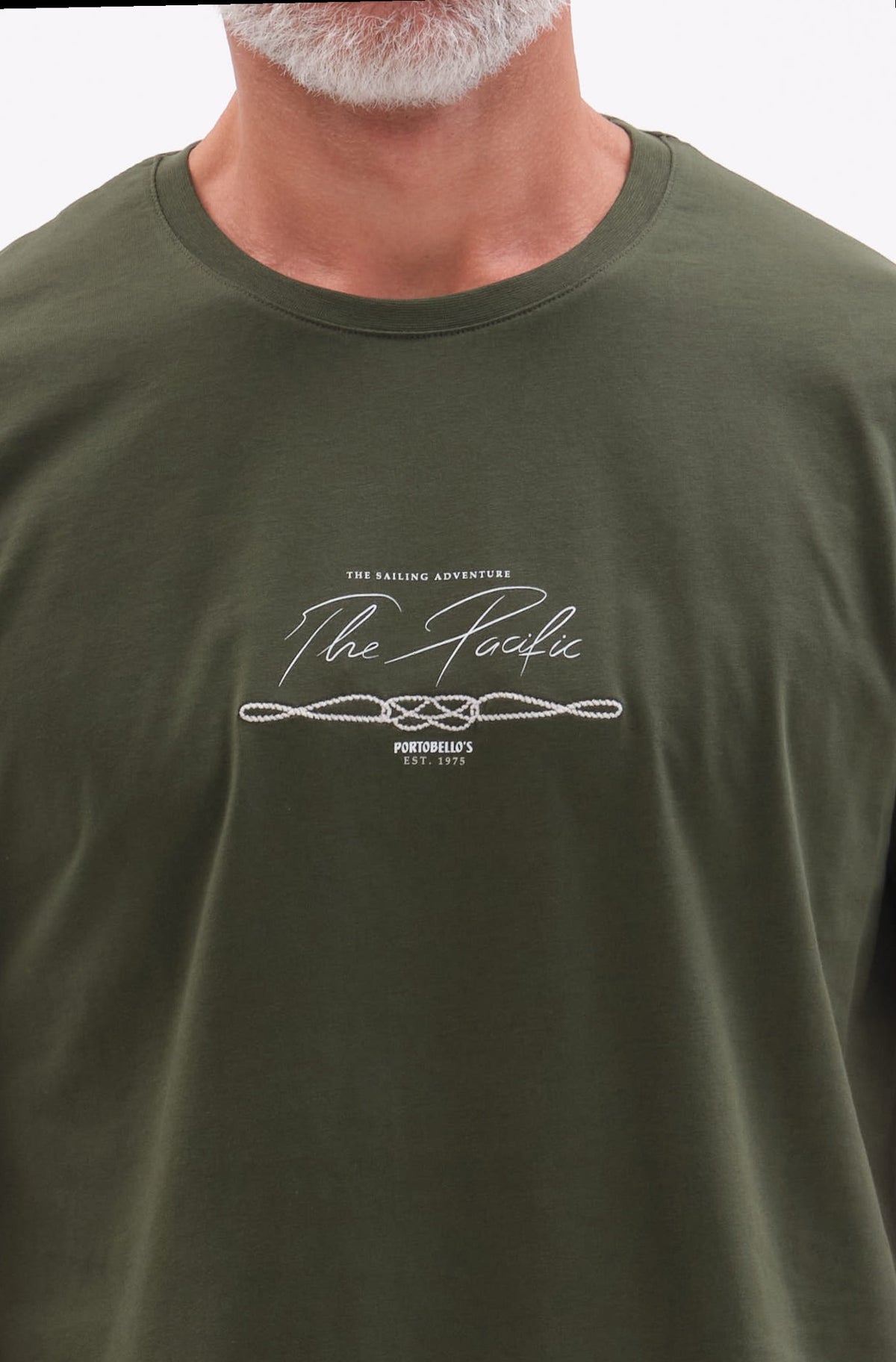 ΑΝΔΡΙΚΟ ΛΑΔΙ ΚΟΝΤΟΜΑΝΙΚΟ T-SHIRT PORTOBELLO'S ME ΣΤΑΜΠΑ THE PACIFIC