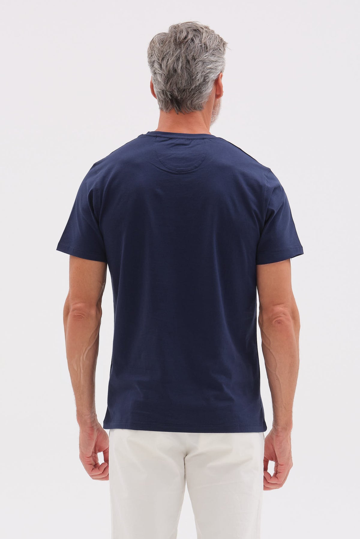 ΑΝΔΡΙΚΟ ΜΠΛΕ ΚΟΝΤΟΜΑΝΙΚΟ T-SHIRT PORTOBELLO'S ME ΣΤΑΜΠΑ FIND THE GOOD IN EVERY SEA