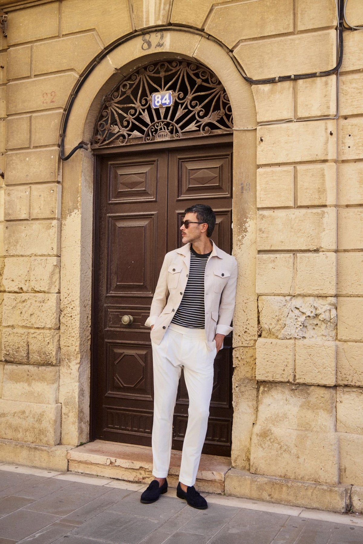 ΑΝΔΡΙΚΟ ΜΠΕΖ ΣΚΟΥΡΟ ΛΙΝΟ ΣΑΦΑΡΙ JACKET PORTOBELLO'S REGULAR FIT