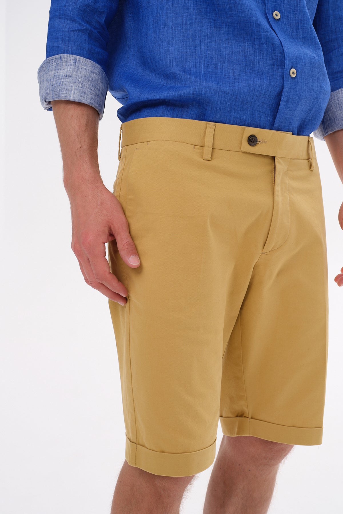 ΑΝΔΡΙΚΗ ΚΙΤΡΙΝΗ ΒΕΡΜΟΥΔΑ CHINOS PORTOBELLO'S SLIM FIT