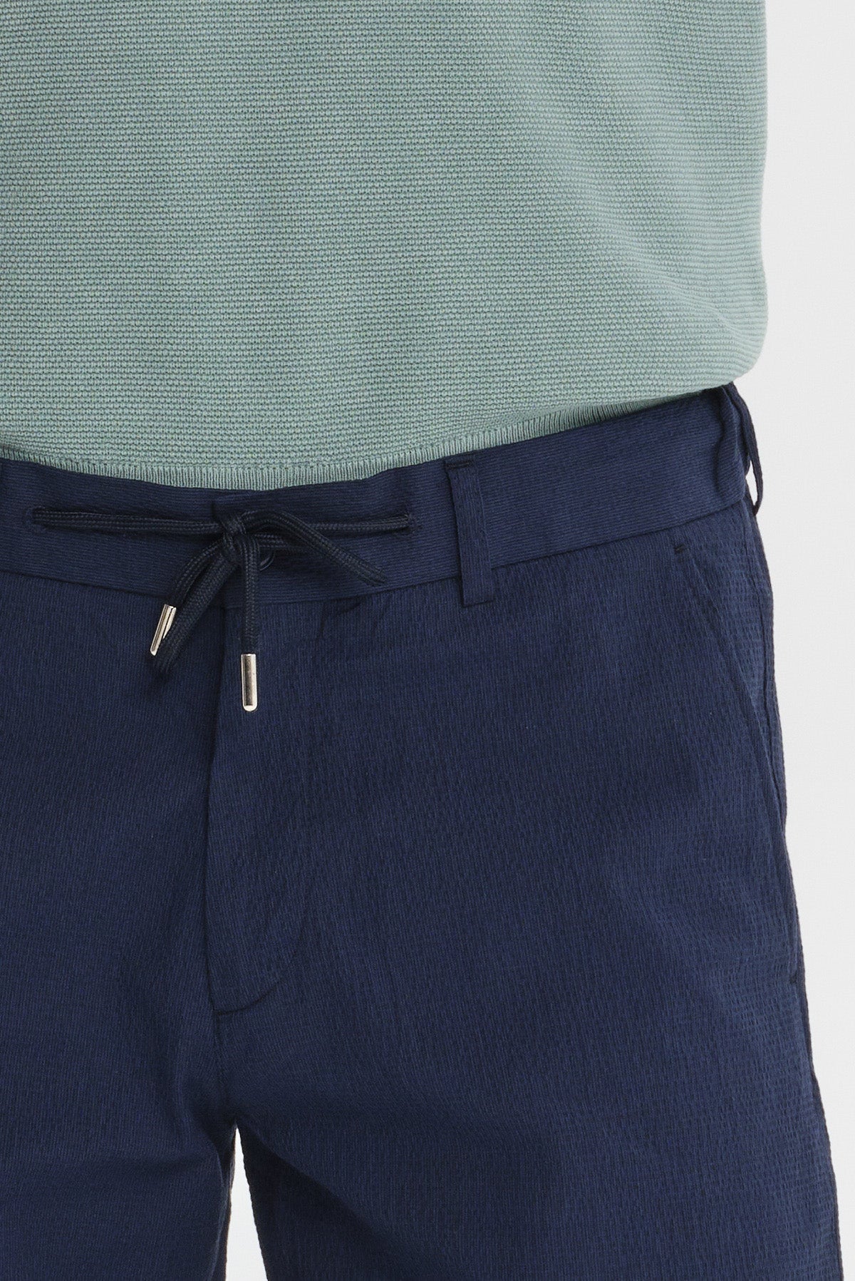 ΑΝΔΡΙΚΗ ΜΠΛΕ ΒΕΡΜΟΥΔΑ CHINOS SLIM FIT PORTOBELLO'S ΜΕ ΚΟΡΔΟΝΙ