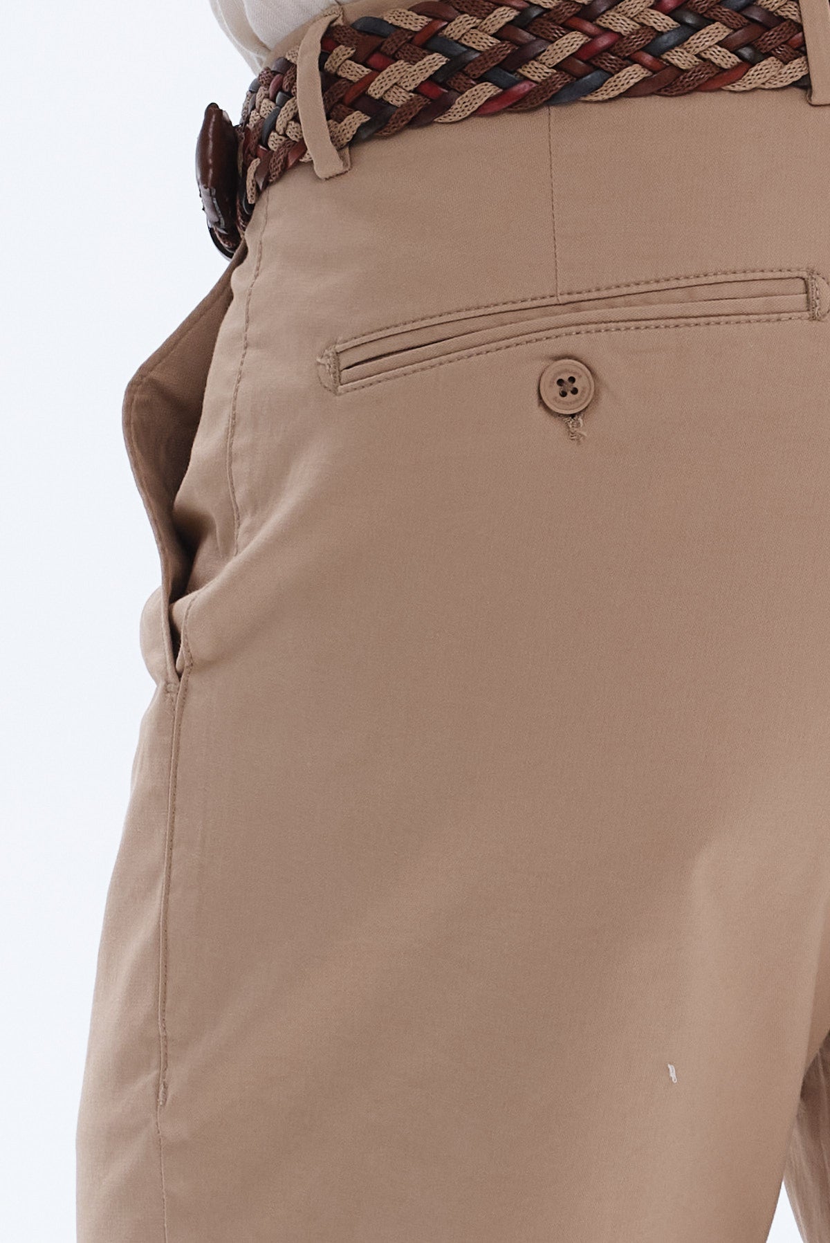 ΑΝΔΡΙΚΗ CHINOS ΒΕΡΜΟΥΔΑ ΣΕ ΜΠΕΖ ΣΚΟΥΡΟ ΧΡΩΜΑ PORTOBELLO'S SLIM FIT