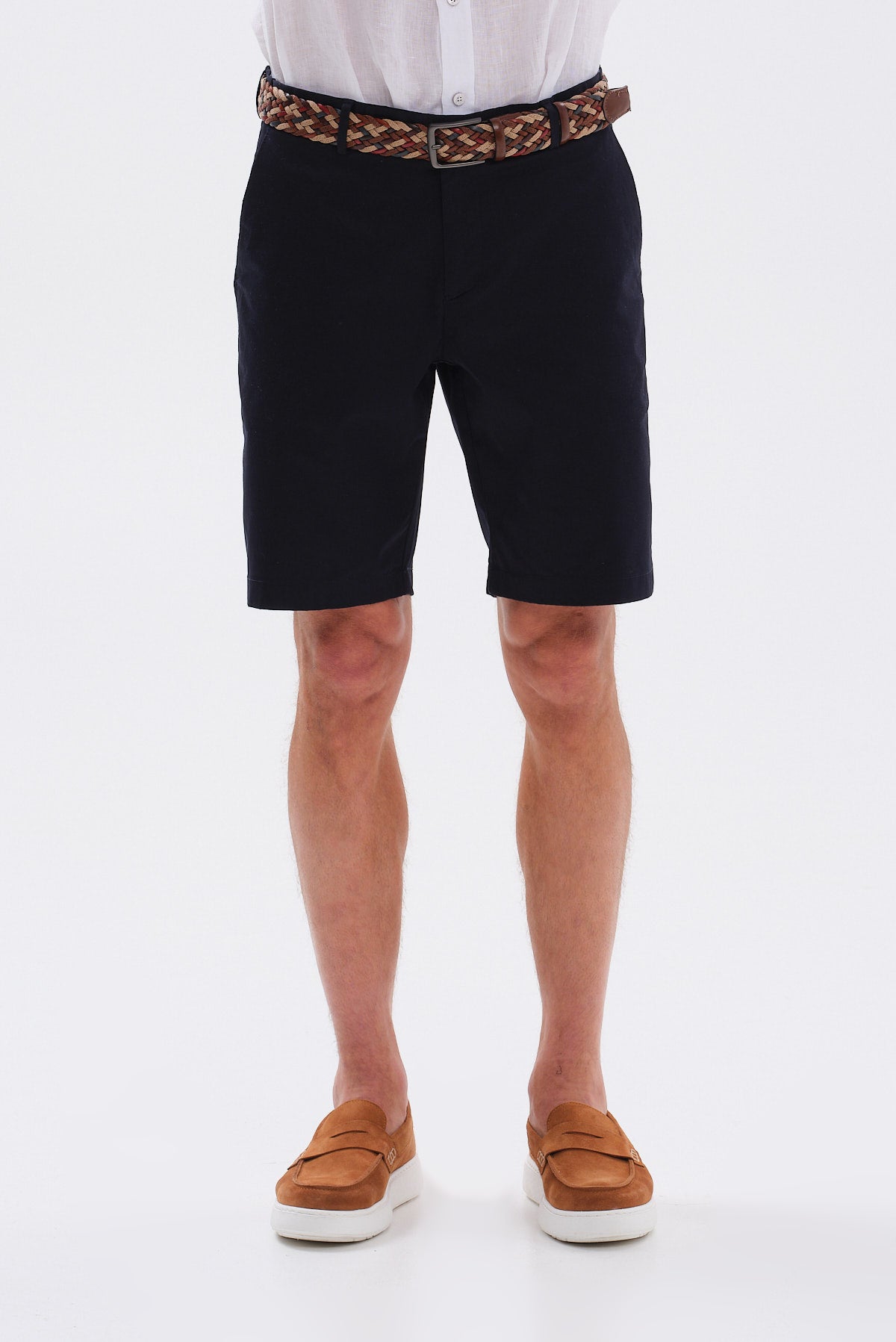 ΑΝΔΡΙΚΗ CHINOS ΒΕΡΜΟΥΔΑ PORTOBELLO'S ΣΕ ΜΠΛΕ ΣΚΟΥΡΟ ΧΡΩΜΑ SLIM FIT