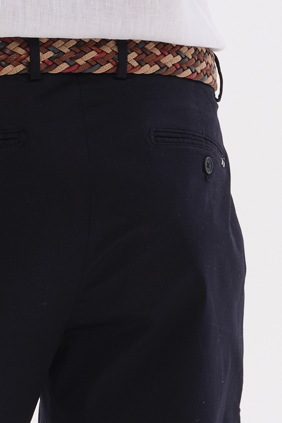 ΑΝΔΡΙΚΗ CHINOS ΒΕΡΜΟΥΔΑ PORTOBELLO'S ΣΕ ΜΠΛΕ ΣΚΟΥΡΟ ΧΡΩΜΑ SLIM FIT