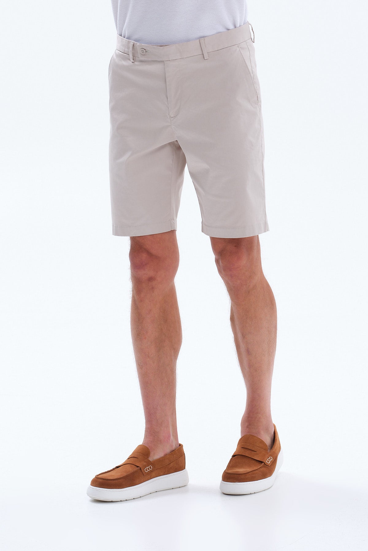 ΑΝΔΡΙΚΗ CHINOS ΒΕΡΜΟΥΔΑ PORTOBELLO'S ΣΕ ΜΠΕΖ ΑΝΟΙΚΤΟ ΧΡΩΜΑ SLIM FIT