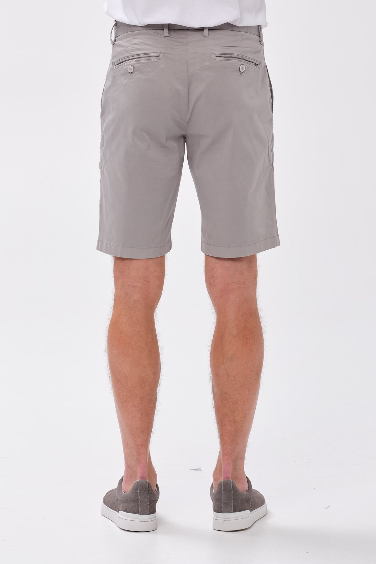 PORTOBELLO'S ΕΛΑΦΡΥ ΓΚΡΙ CHINO SLIM SHORTS - TAILORED SUMMER EDITION