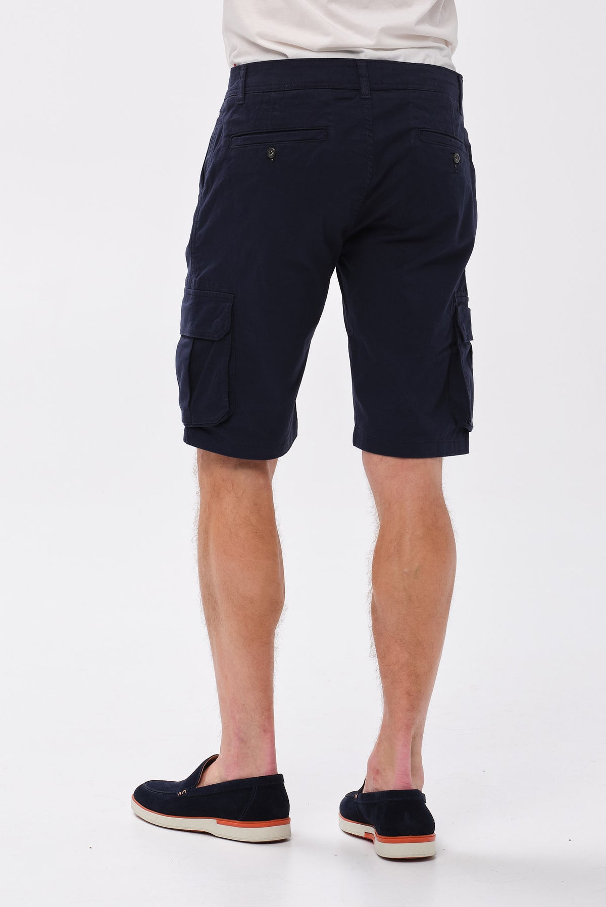 PORTOBELLO'S NAVY CARGO SHORTS - UTILITY SMART EDITION