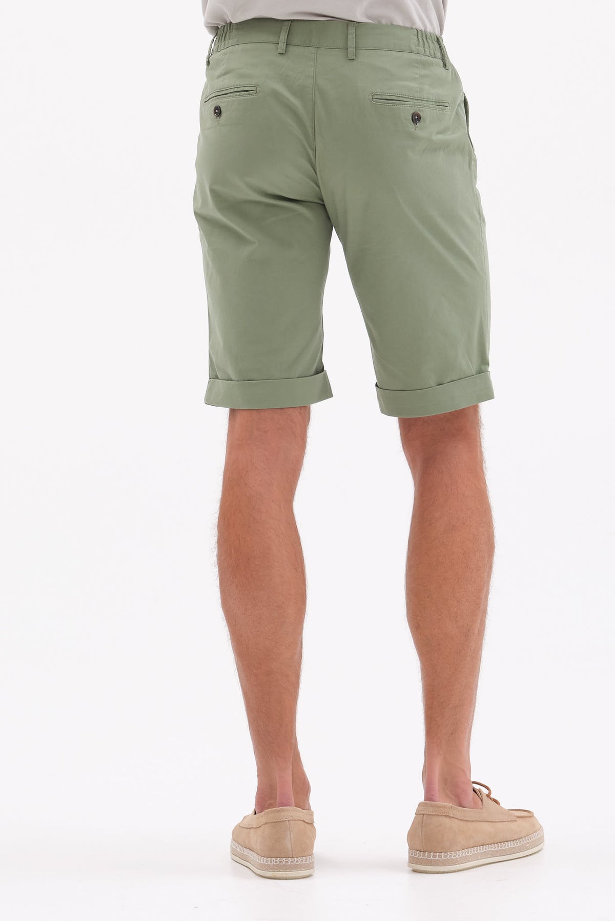 ΑΝΔΡΙΚΗ ΠΡΑΣΙΝΗ ΒΕΡΜΟΥΔΑ CHINOS PORTOBELLO'S ME ΛΑΣΤIXO KAI ΠΙΕΤΑ REGULAR FIT