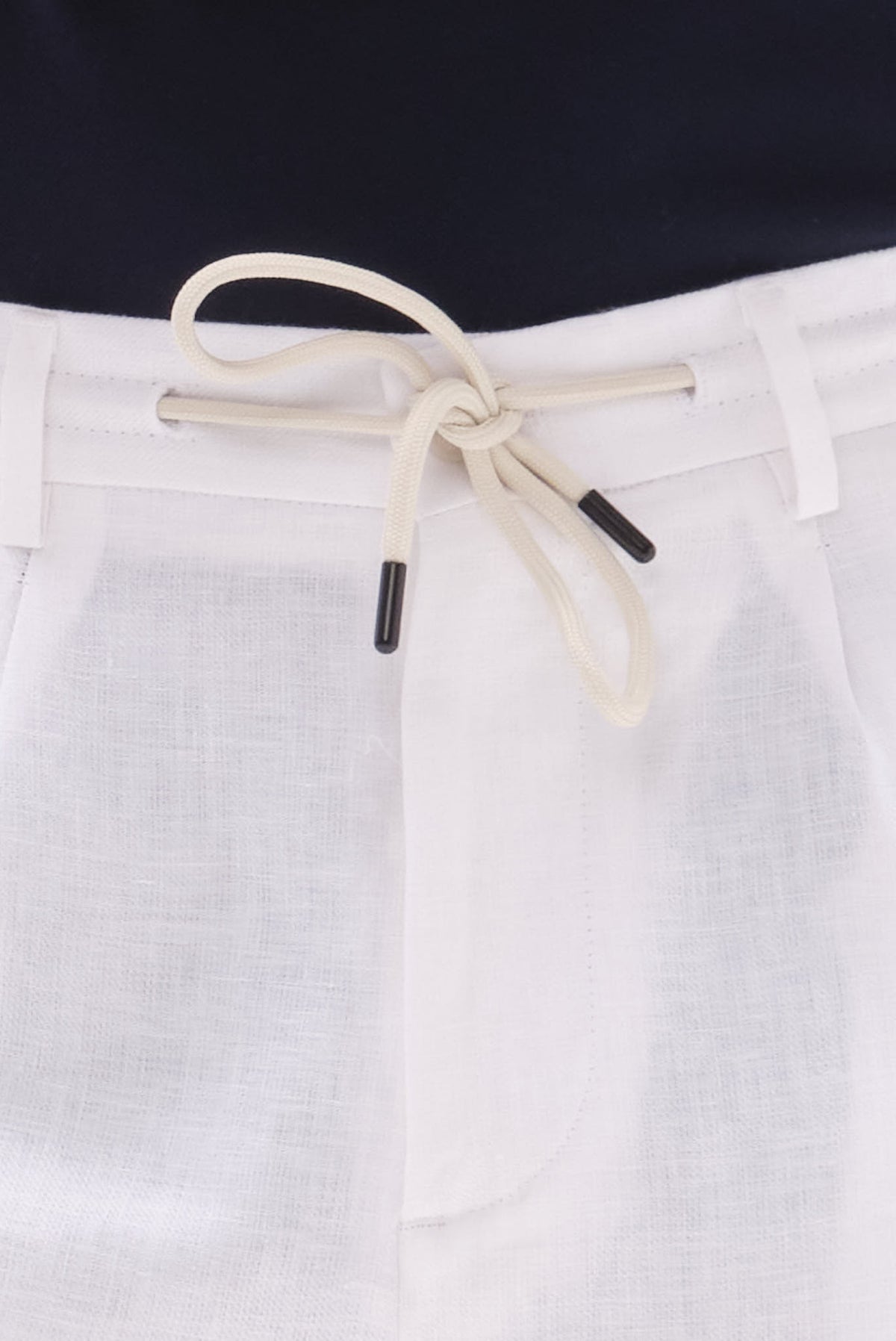 ΑΝΔΡΙΚΗ ΛΕΥΚΗ ΛΙΝΗ CHINOS ΒΕΡΜΟΥΔΑ PORTOBELLO'S ΜΕ ΚΟΡΔΟΝΙ-ΛΑΣΤΙΧΟ ΚΑΙ ΠΙΕΤΑ REGULAR FIT