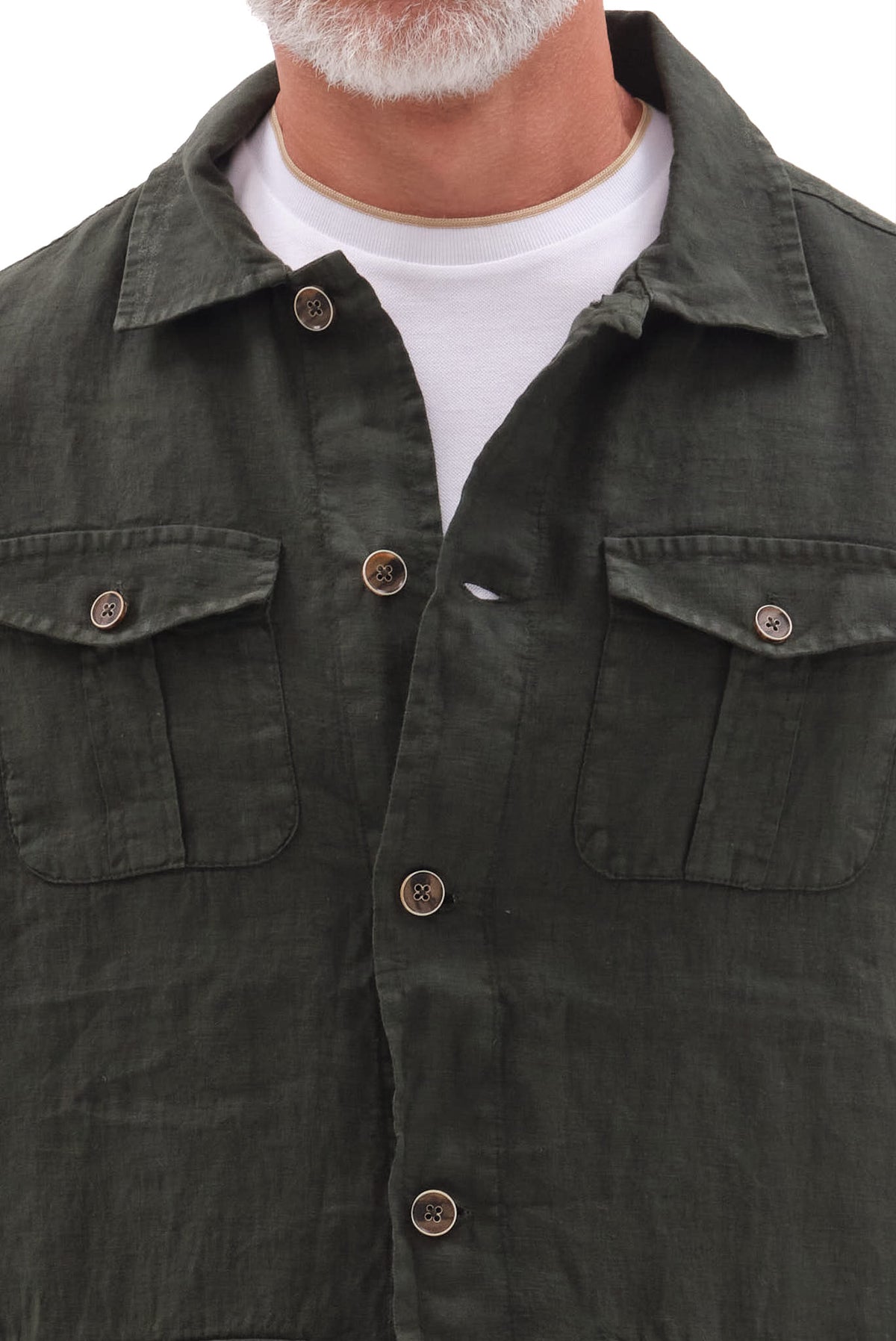 ΑΝΔΡΙΚΟ ΛΑΔΙ ΛΙΝΟ SAFARI OVERSHIRT PORTOBELLO'S REGULAR FIT