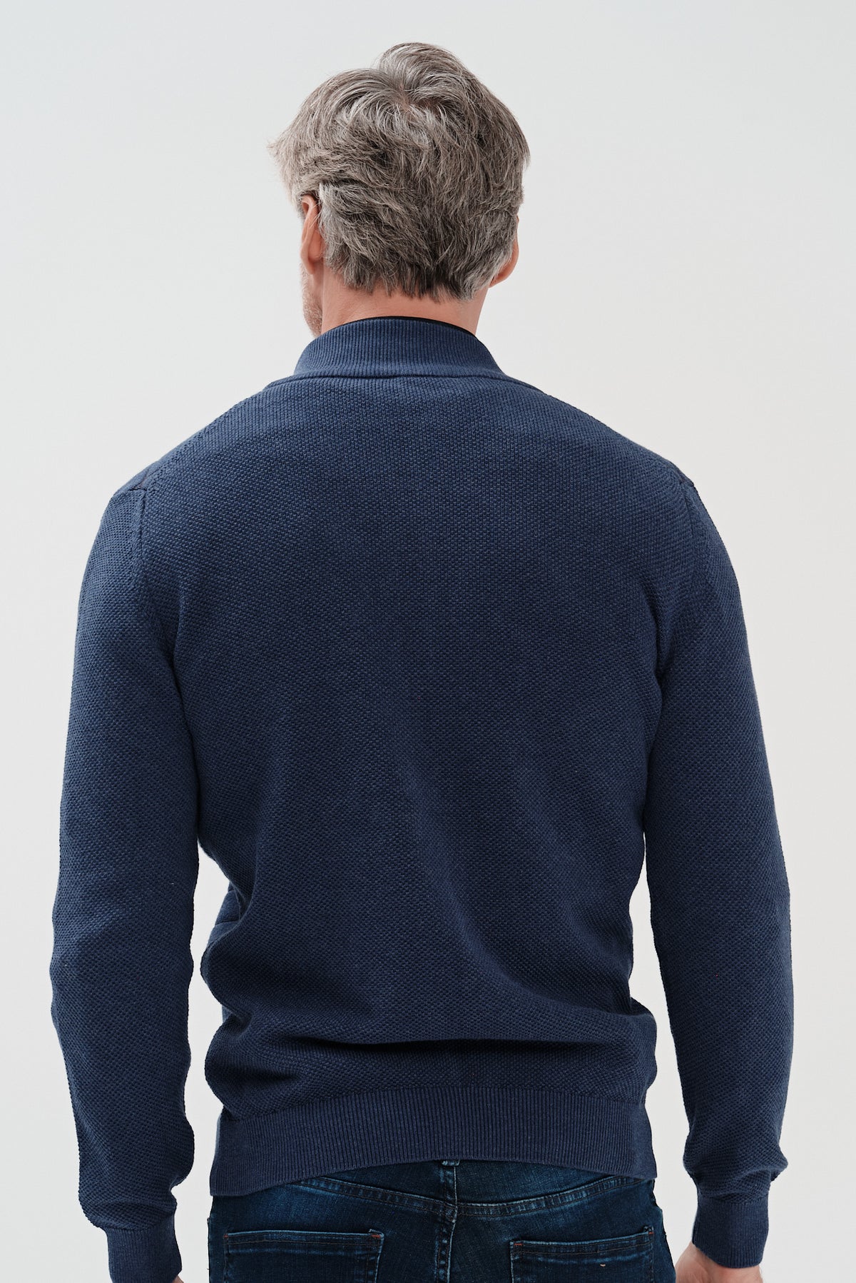 ΑΝΔΡΙΚΗ INDIGO ΖΑΚΕΤΑ CARDIGAN PORTOBELLO'S ΜΕ ΚΑΠΙΤΟΝΕ ΣΧΕΔΙΟ