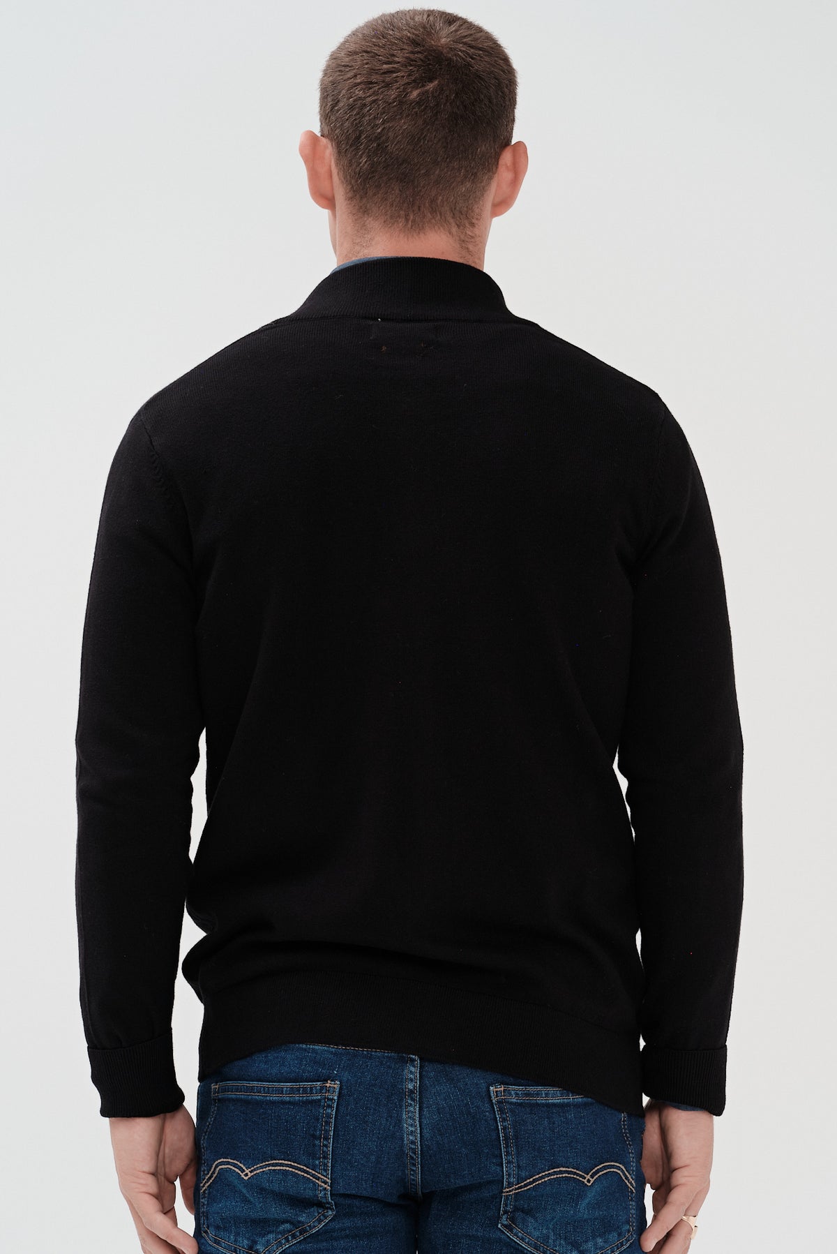 ΑΝΔΡΙΚΗ ΜΑΥΡΗ ΖΑΚΕΤΑ CARDIGAN PORTOBELLO'S REGULAR FIT