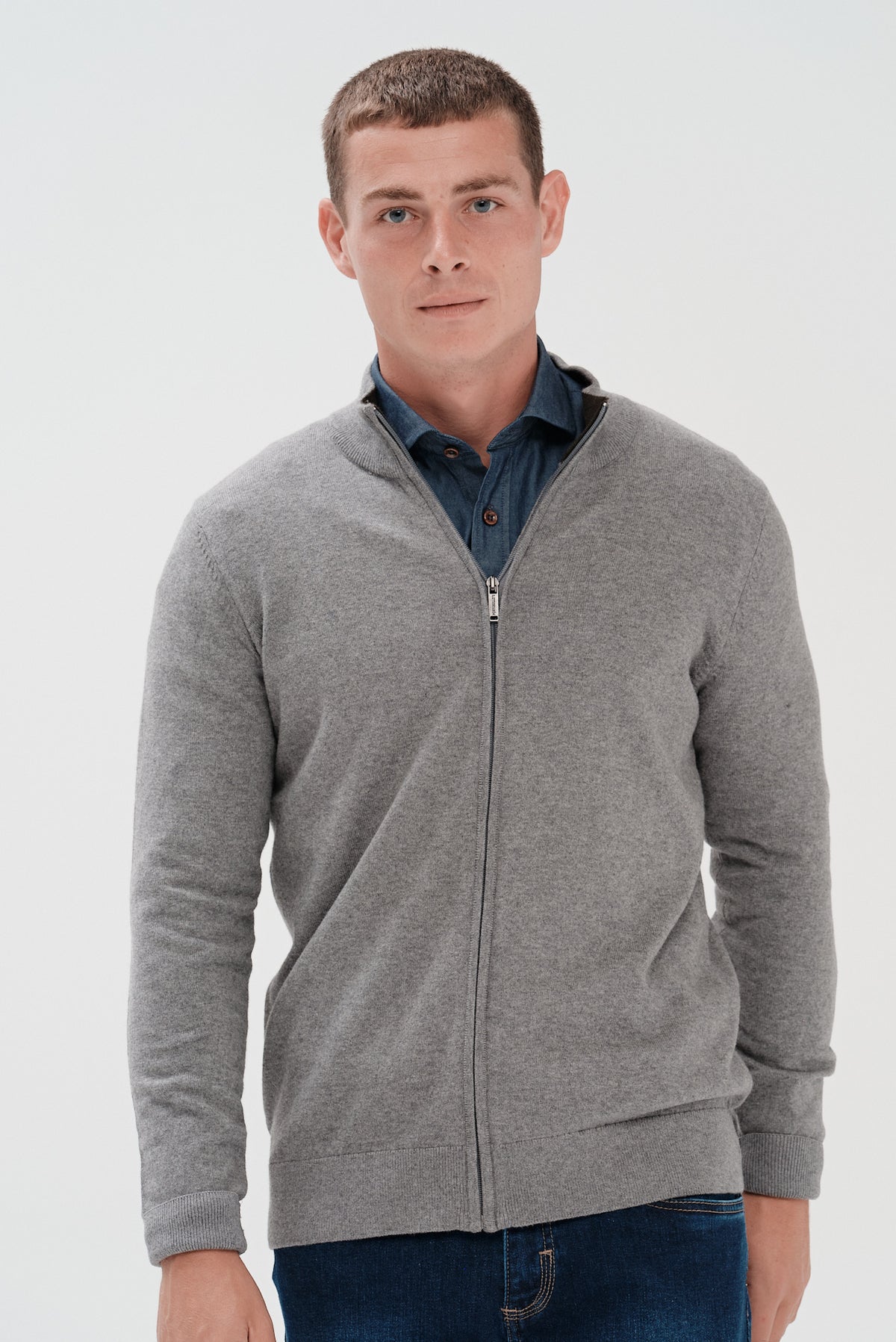 ΑΝΔΡΙΚΗ ΓΚΡΙ ΖΑΚΕΤΑ CARDIGAN PORTOBELLO'S REGULAR FIT