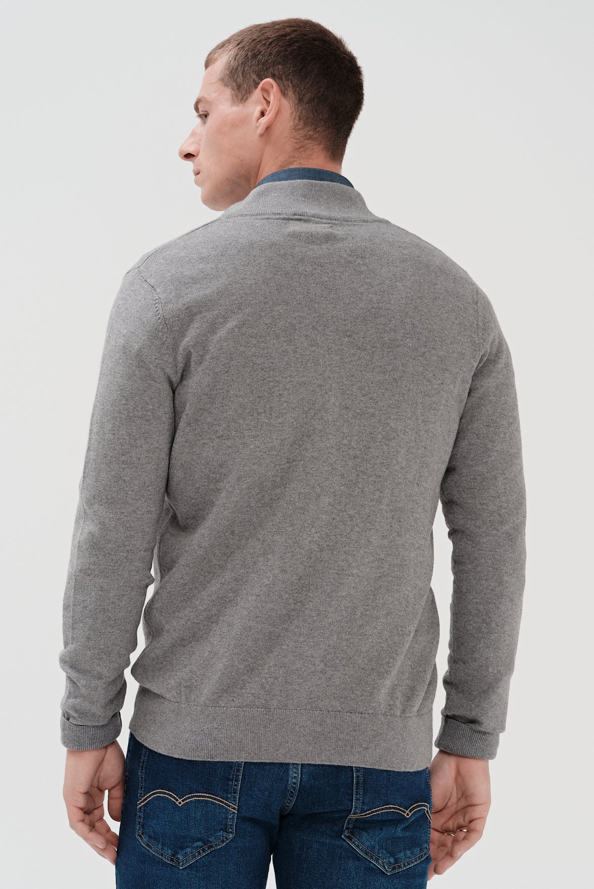 ΑΝΔΡΙΚΗ ΓΚΡΙ ΖΑΚΕΤΑ CARDIGAN PORTOBELLO'S REGULAR FIT