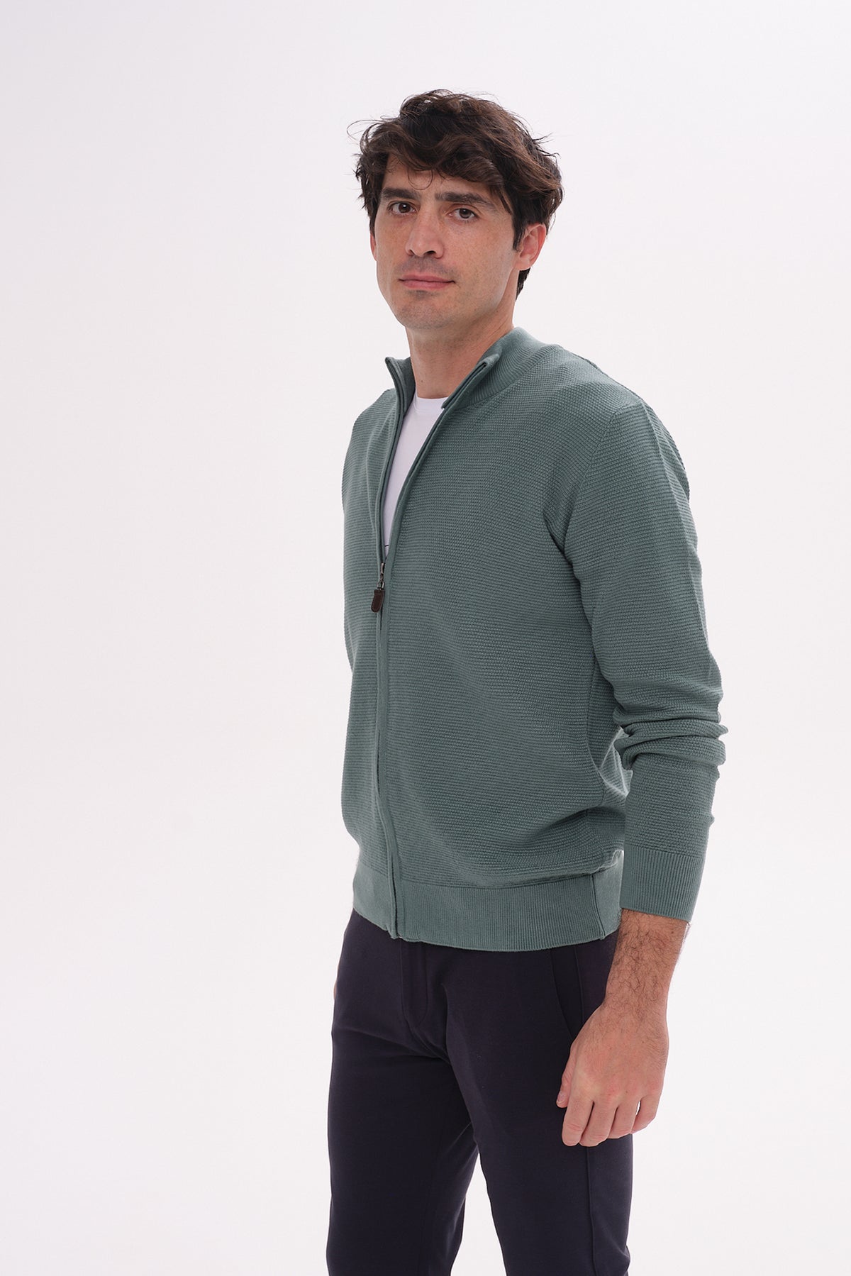 ΑΝΔΡΙΚΗ ΟΙΝΟΠΝΕΥΜΑΤΙ ΖΑΚΕΤΑ CARDIGAN PORTOBELLO'S ΜΕ ΜΙΚΡΟΣΧΕΔΙΟ