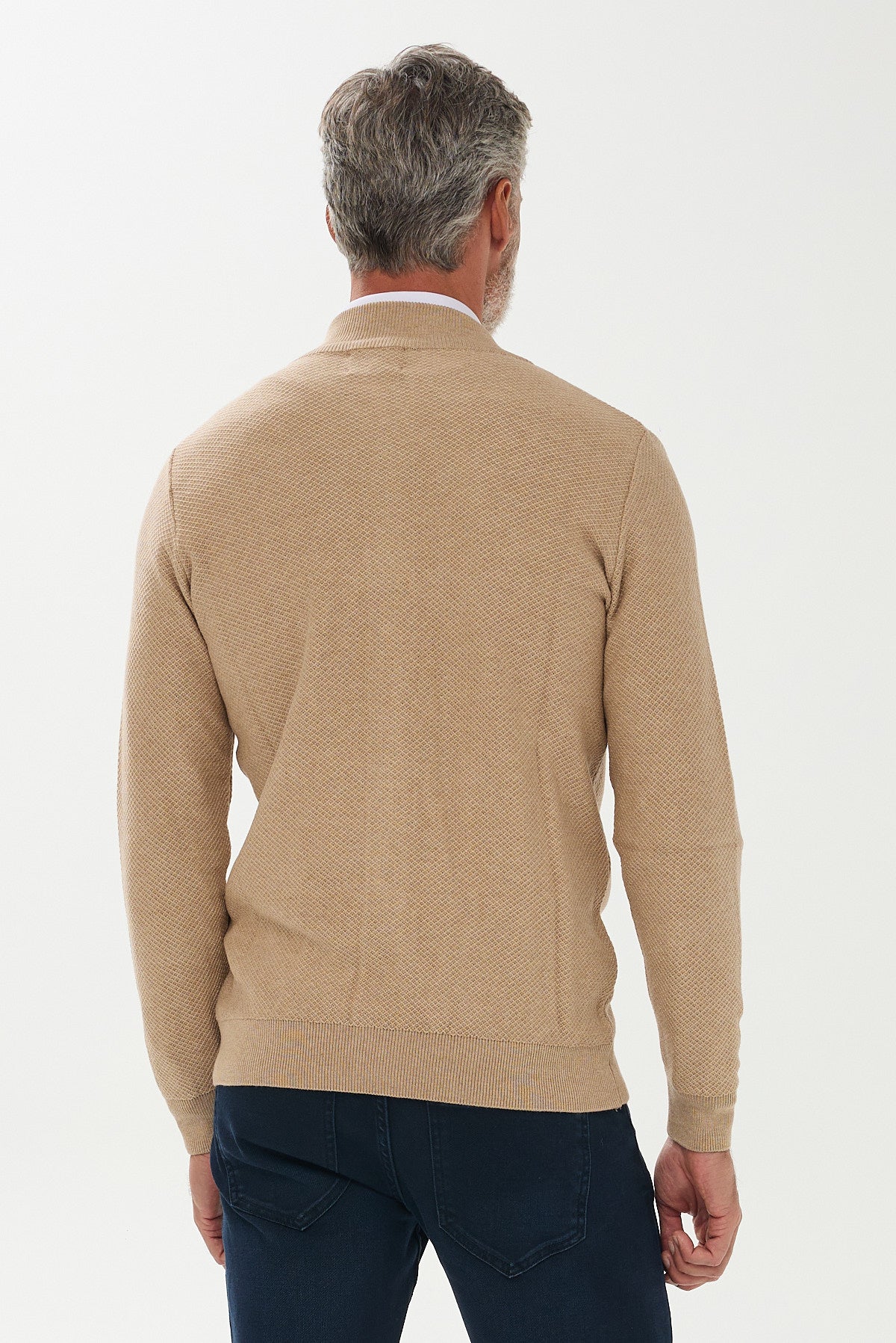ΑΝΔΡΙΚΗ ΖΑΚΕΤΑ CARDIGAN PORTOBELLO'S ΣΕ ΜΠΕΖ ΣΚΟΥΡΟ ΧΡΩΜΑ REGULAR FIT