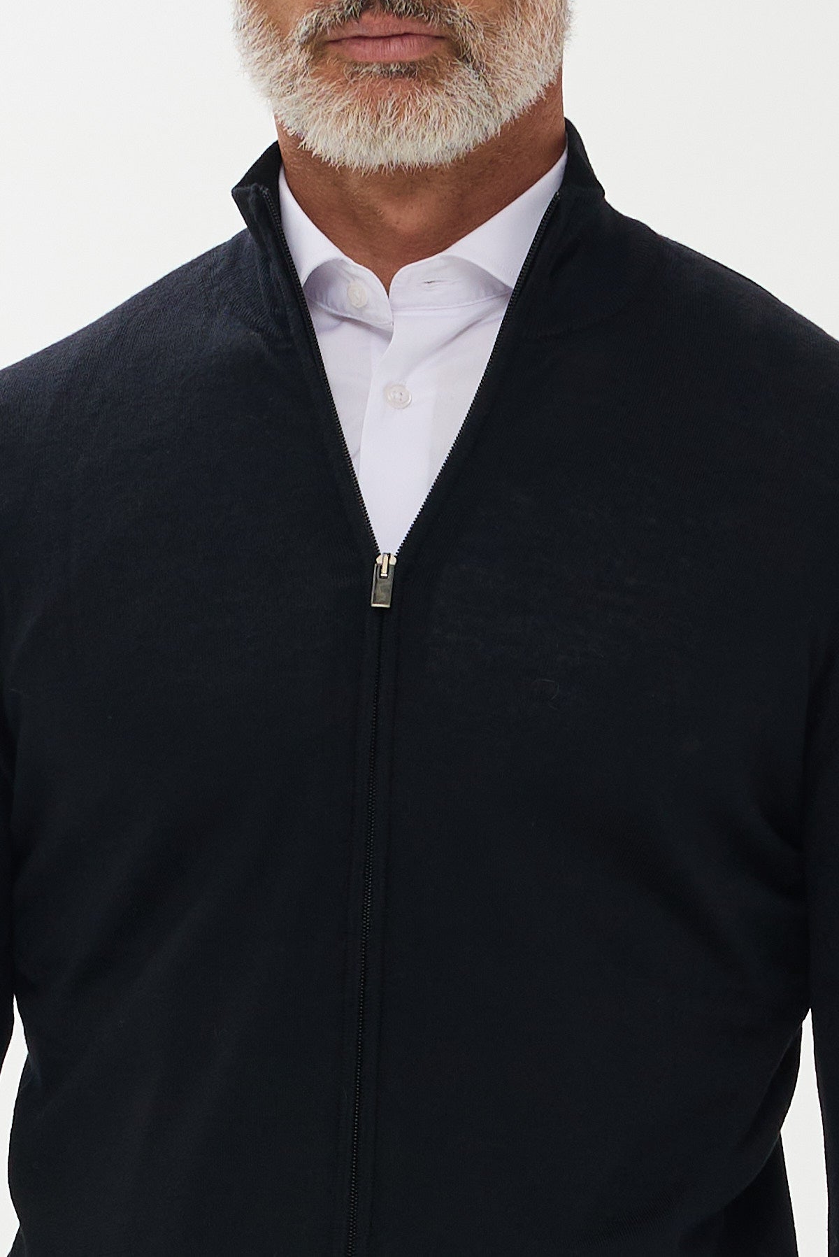 ΑΝΔΡΙΚΗ ΜΑΛΛΙΝΗ ΖΑΚΕΤΑ CARDIGAN ΣΕ ΜΑΥΡΟ ΧΡΩΜΑ PORTOBELLO'S  REGULAR FIT